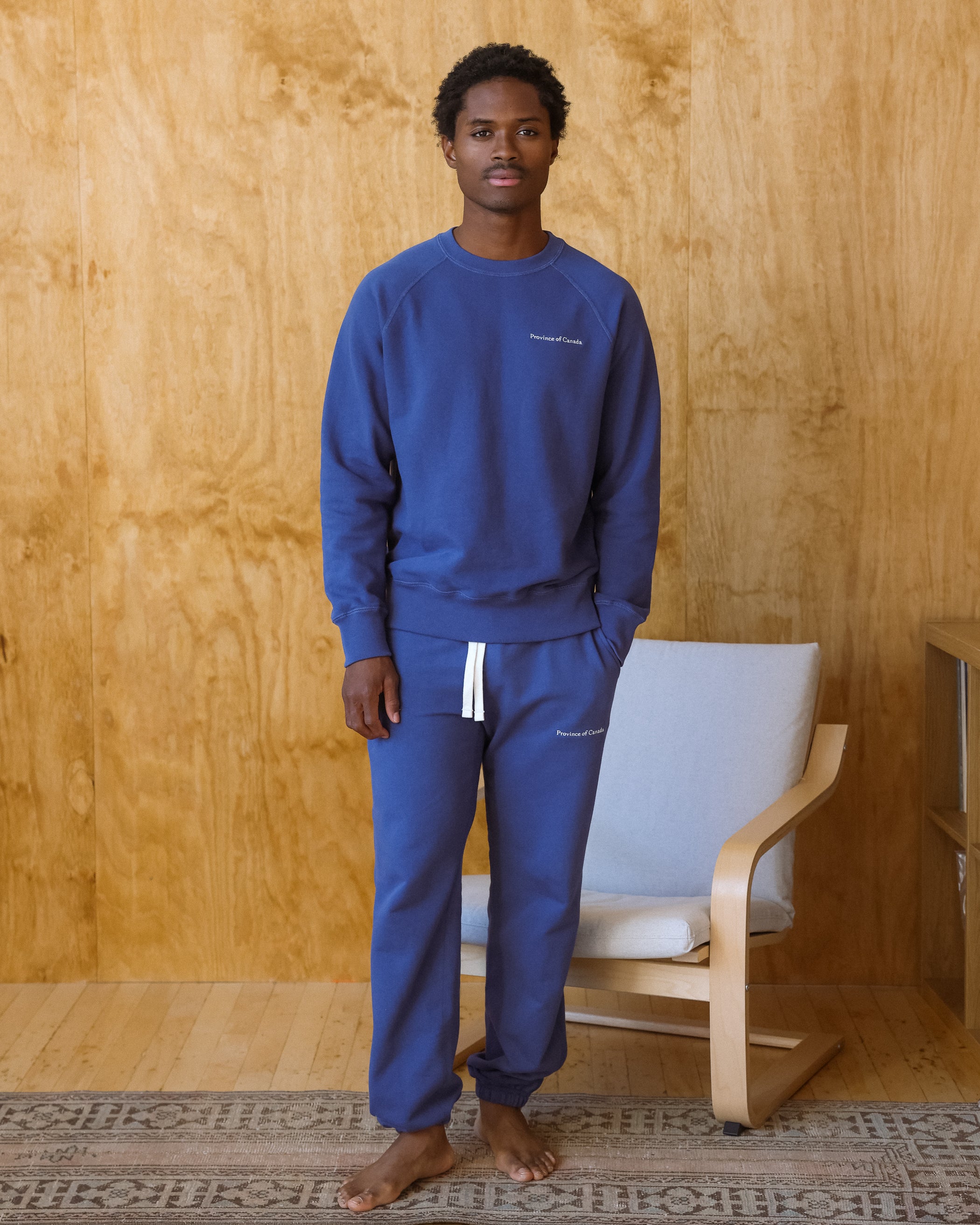 Made in Canada 100% Cotton Relaxed French Terry Sweatpant French Blue - Unisex - Province of Canada