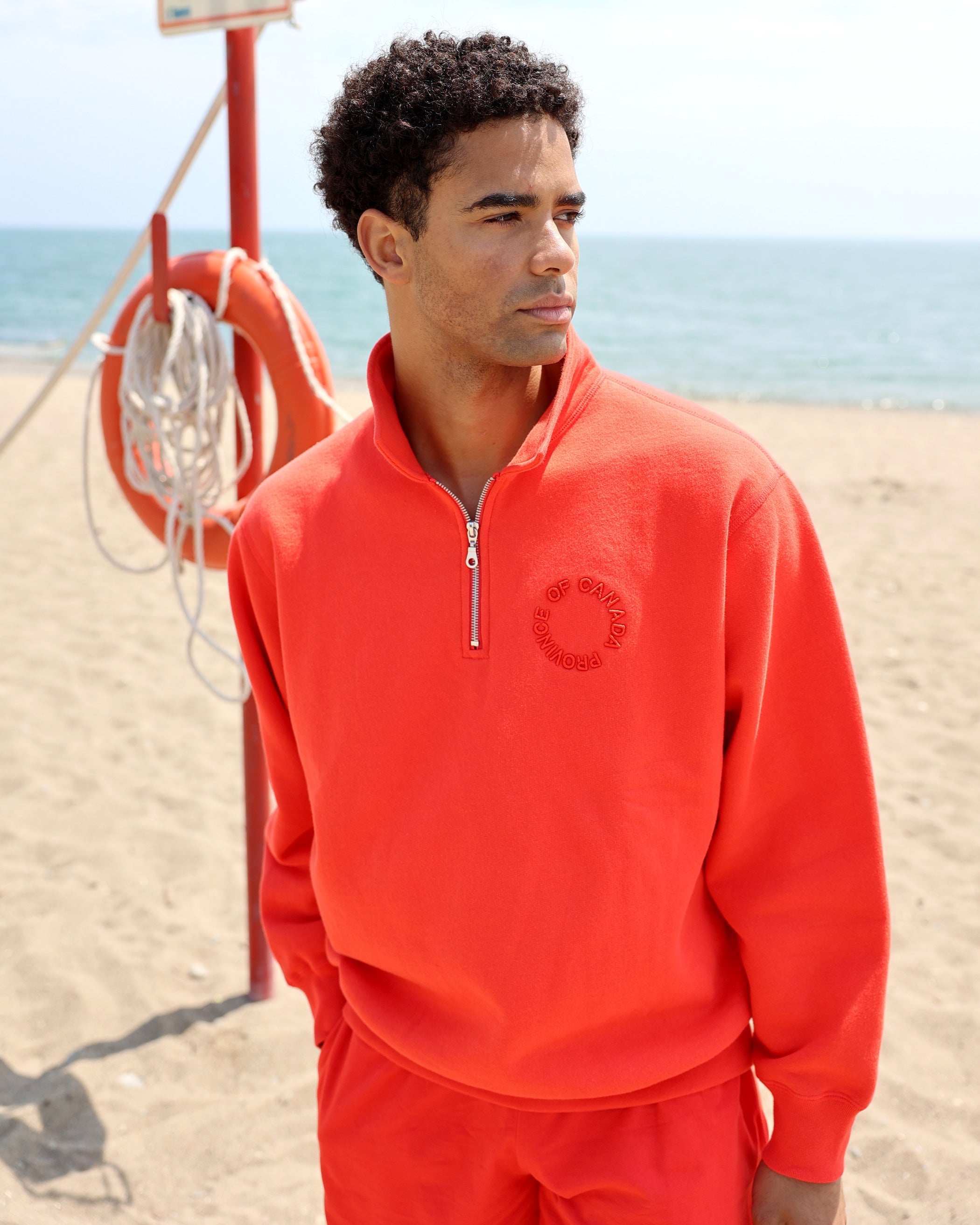 Made in Canada Red Flag Fleece Sweatshirt Tart - Unisex - Province of Canada