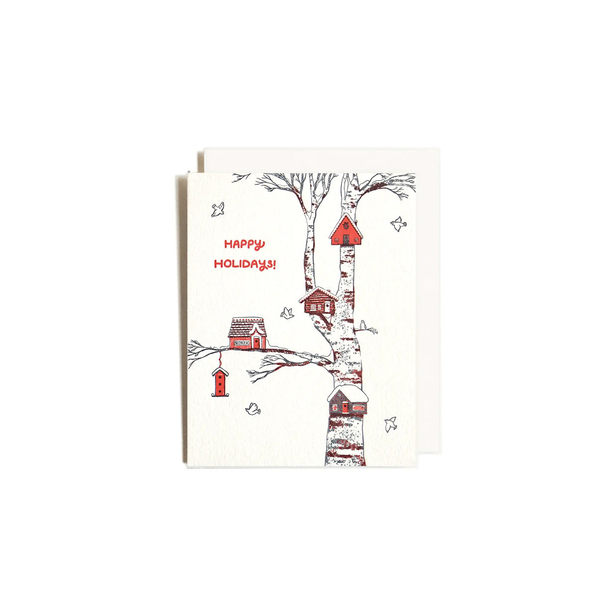 Birdhouse Holiday Greeting Card- Made in Canada