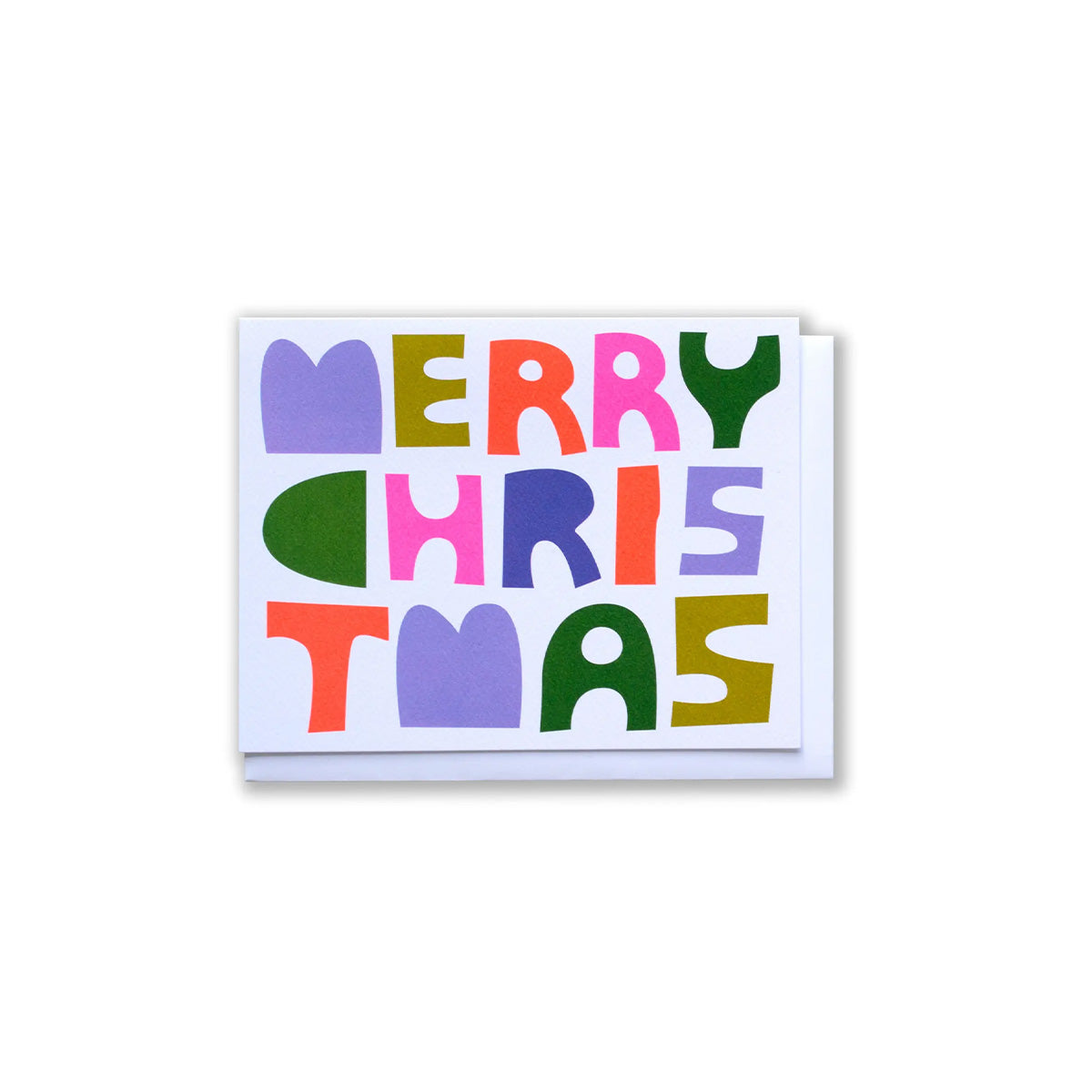 Block Letter Christmas Greeting Card- Made in Canada