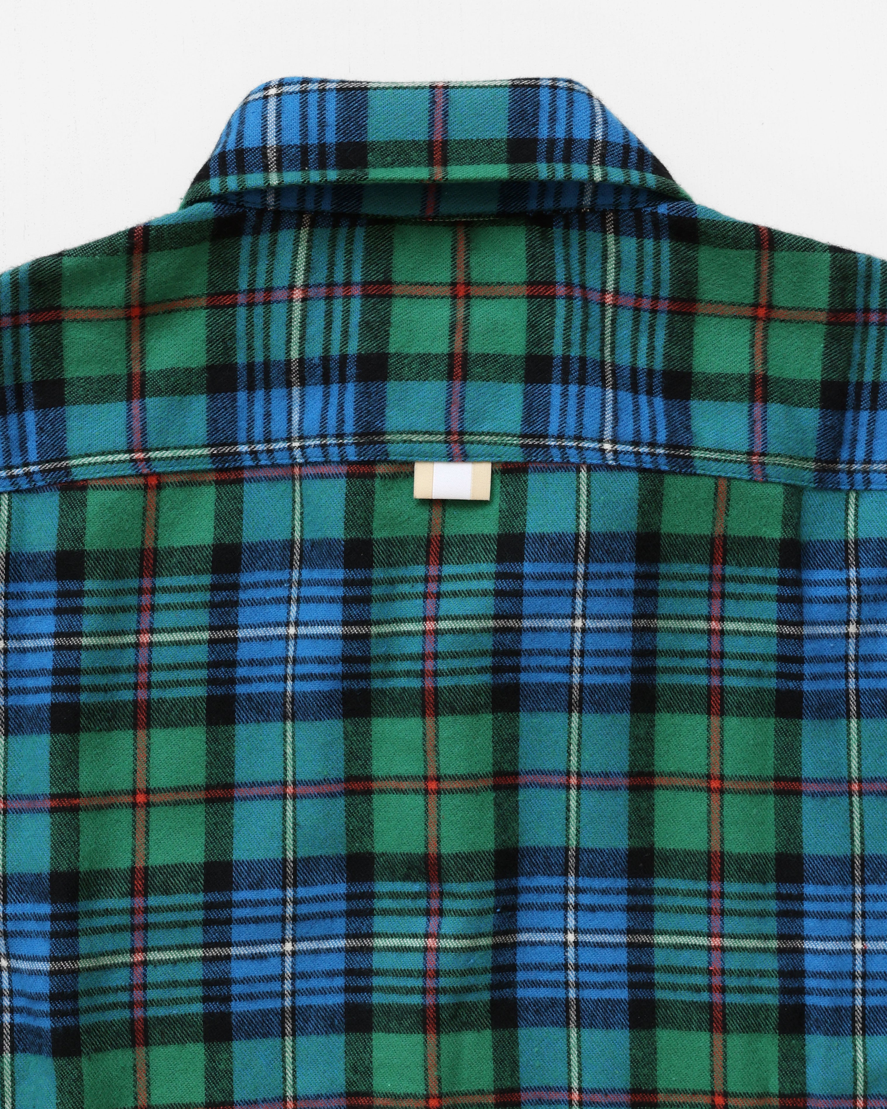 Made in Canada 100% Cotton Evergreen Red Plaid Flannel Shirt Blue Green - Unisex - Province of Canada