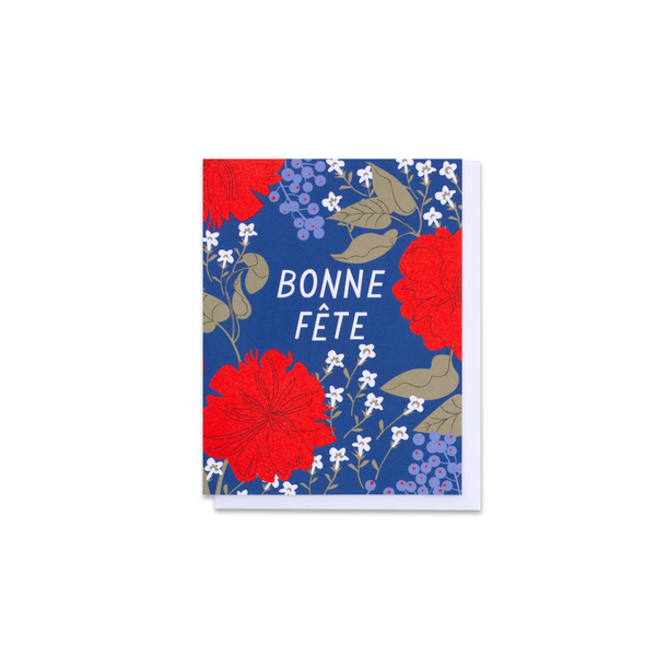 Bonne Fete Birthday Greeting Card - Made in Canada - Province of Canada