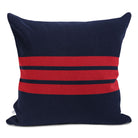 Made in Canada 100% Cotton Brackley Cushion Cover Scarlet and Navy - Province of Canada