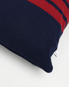Made in Canada 100% Cotton Brackley Cushion Cover Scarlet and Navy - Province of Canada