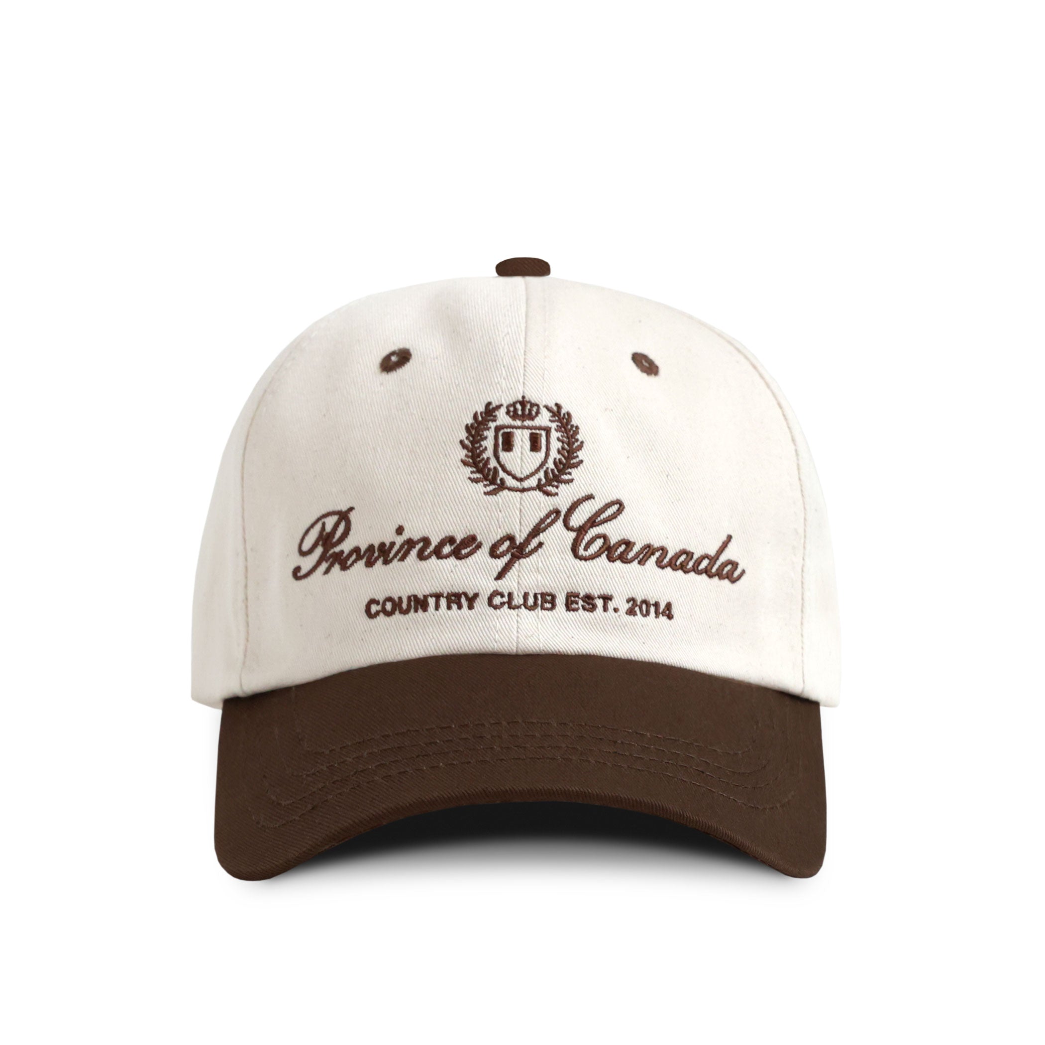 Made in Canada 100% Cotton Country Club Baseball Hat Natural Brown - Province of Canada