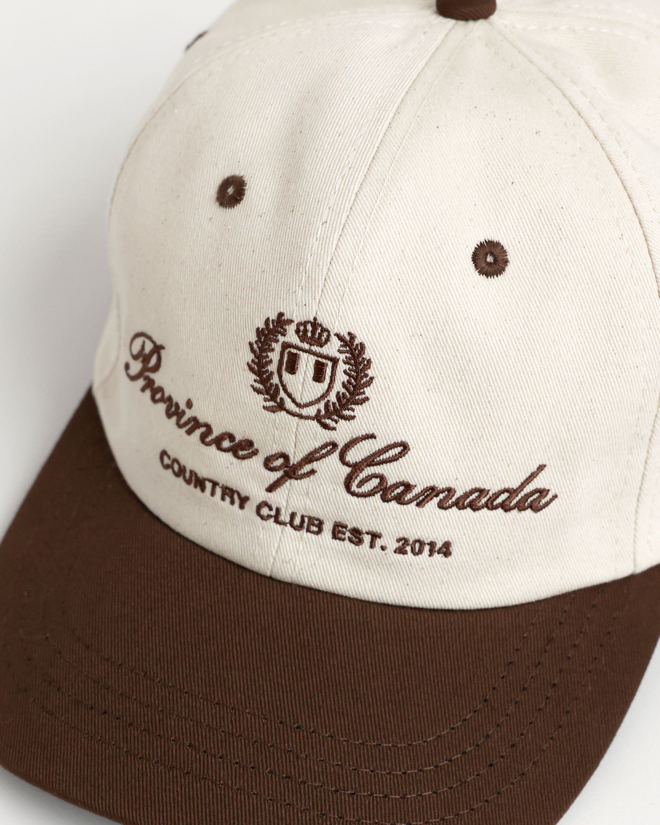 Made in Canada 100% Cotton Country Club Baseball Hat Natural Brown - Province of Canada