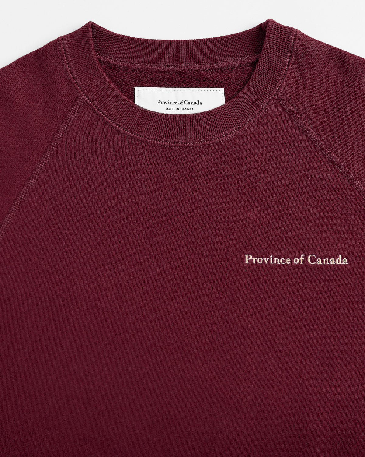 Made in Canada - French Terry Sweatshirt Burgundy - Unisex - Province of Canada