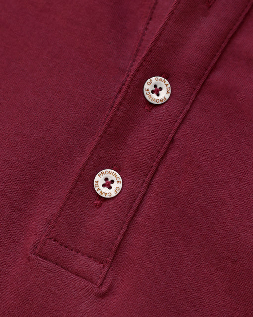 Made in Canada Sunday Polo Long Sleeve Dress Burgundy - Province of Canada