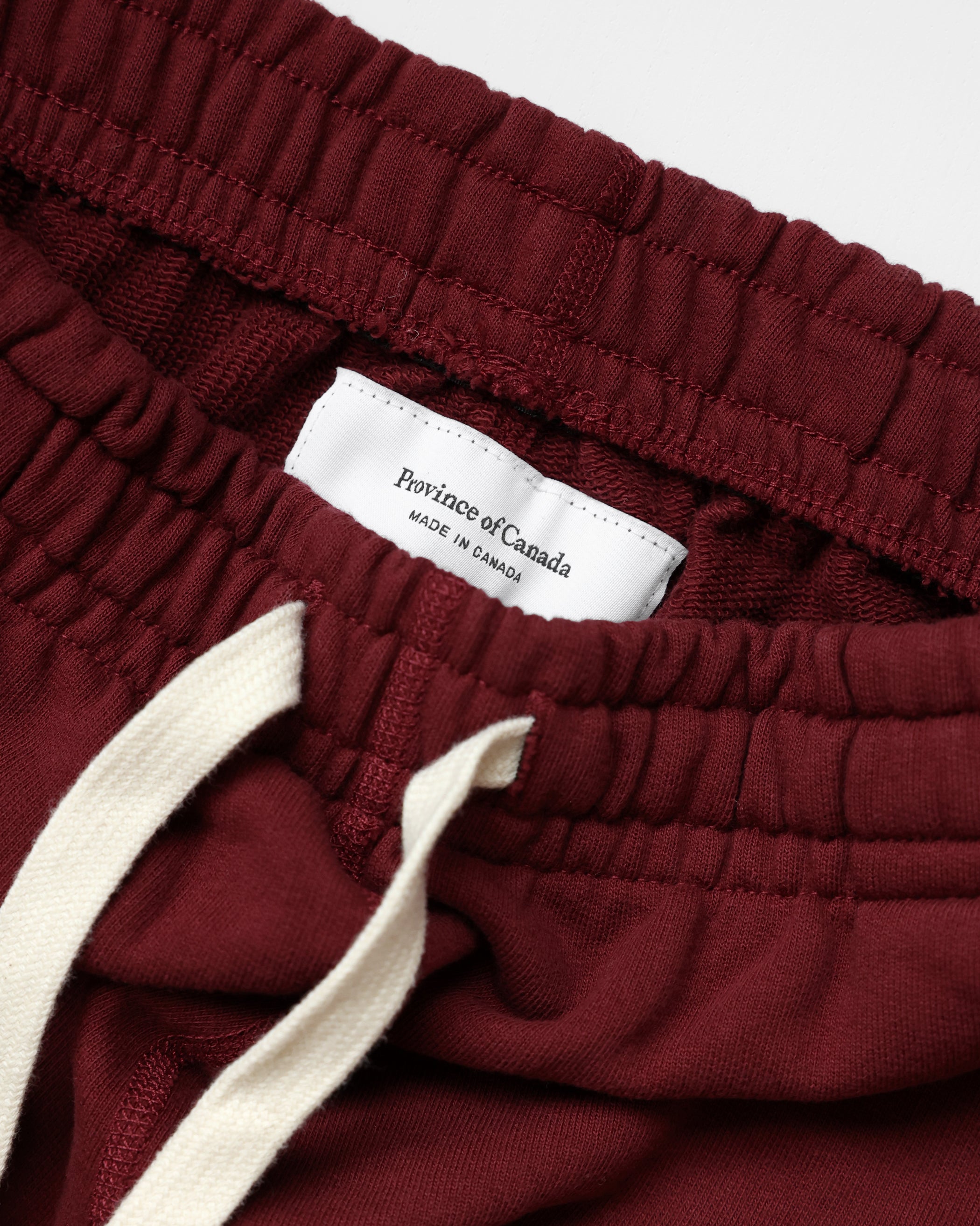 Made in Canada 100% Cotton Relaxed French Terry Sweatpant Burgundy - Unisex - Province of Canada