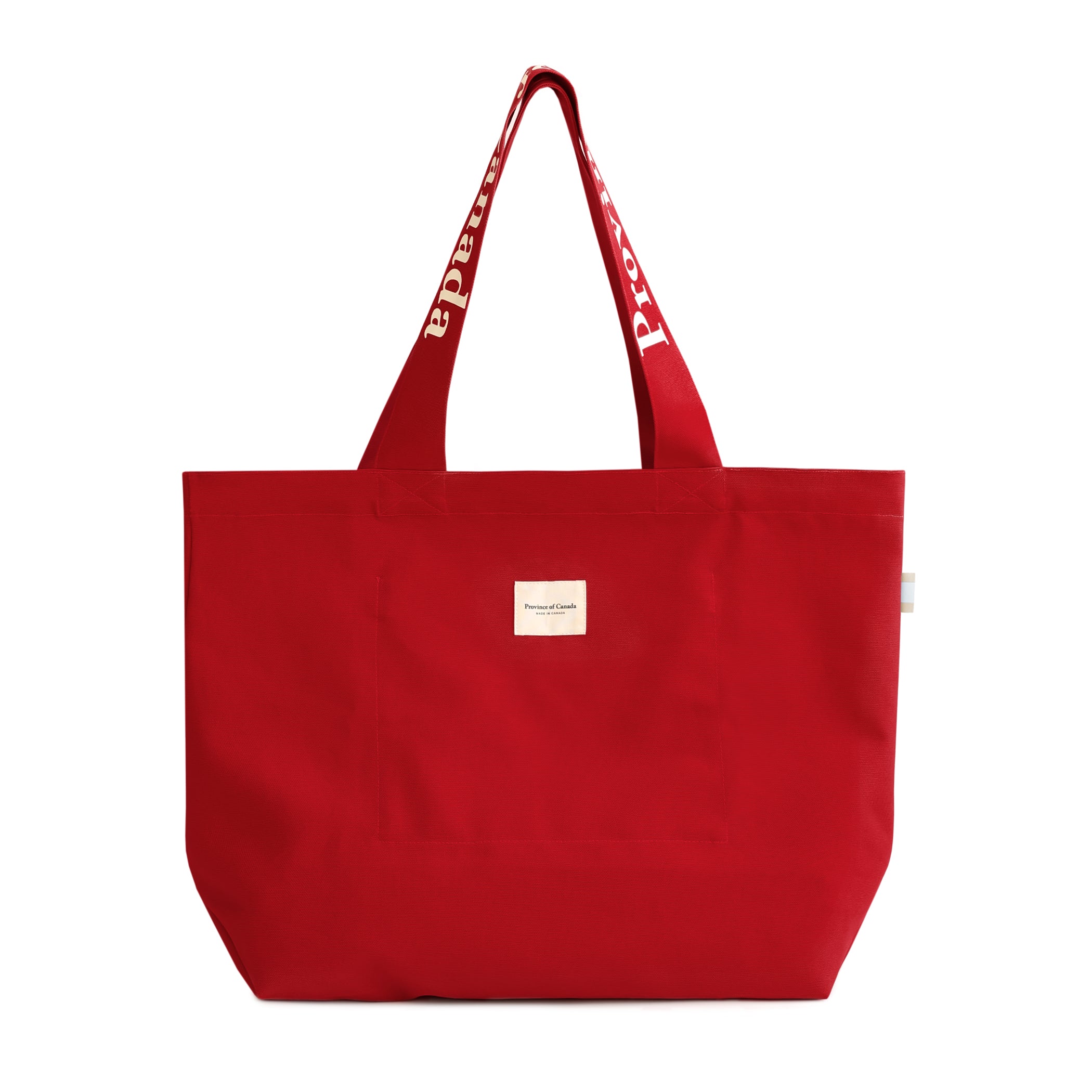 Made in Canada 100% Cotton Wordmark Tote Bag Red - Province of Canada