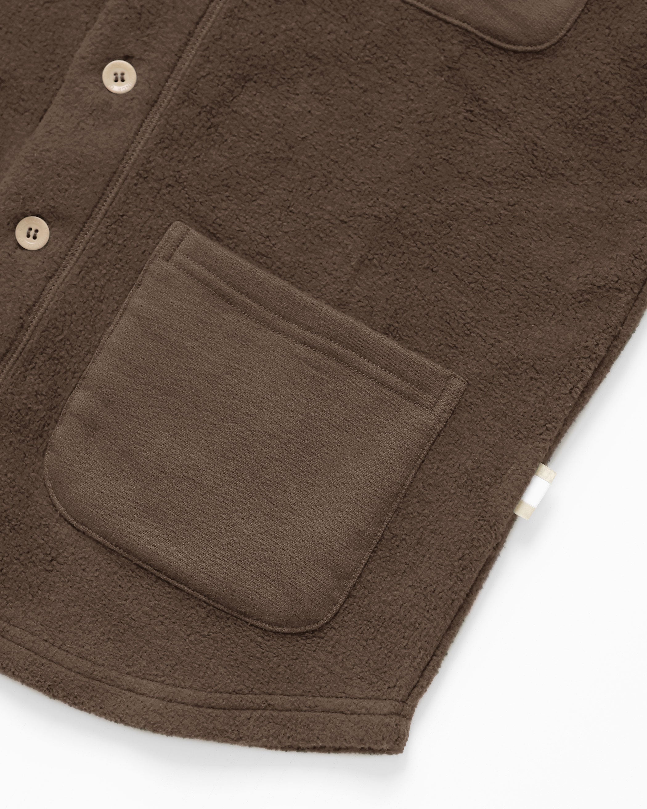 Reverse Fleece Overshirt Chestnut - Unisex - Made in Canada - Province of Canada