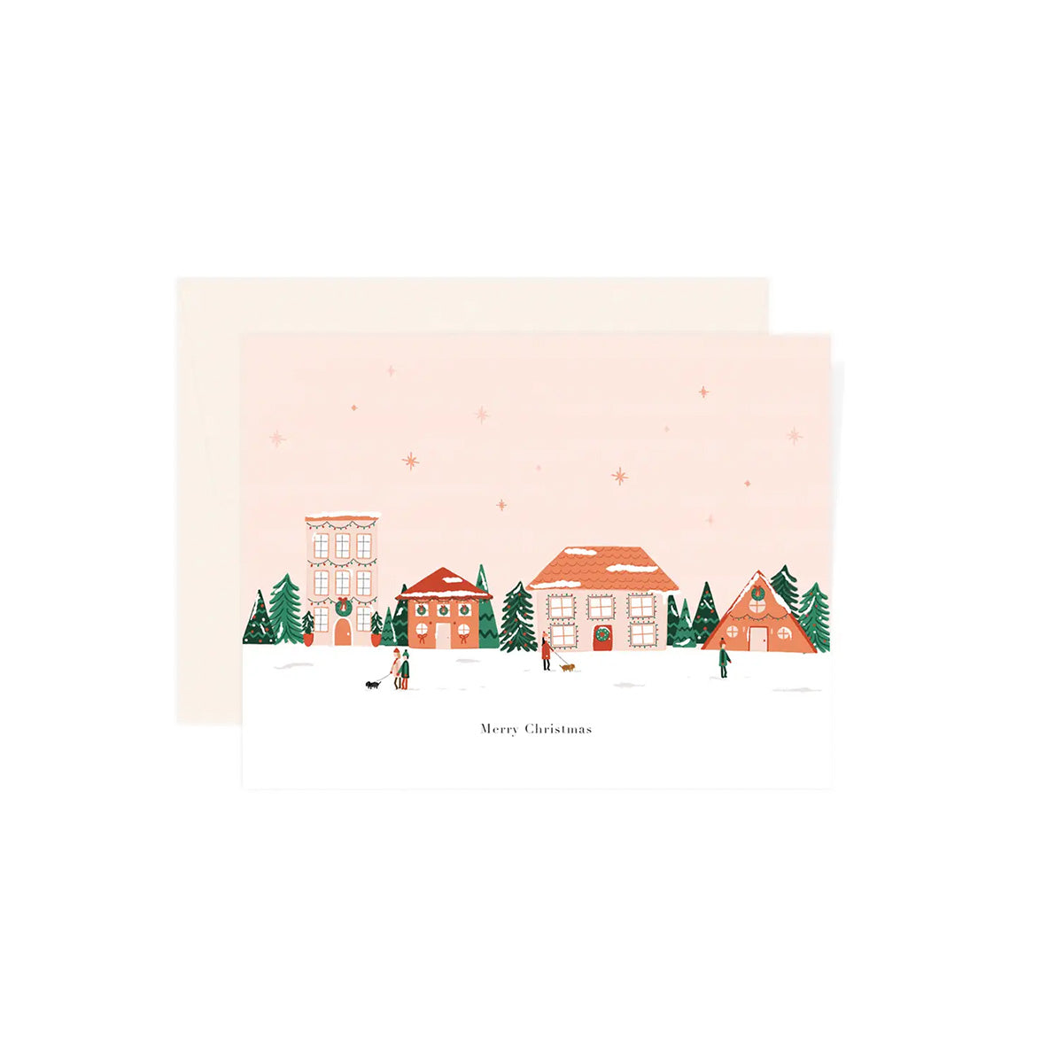 Christmas Village Greeting Card - Made in Canada
