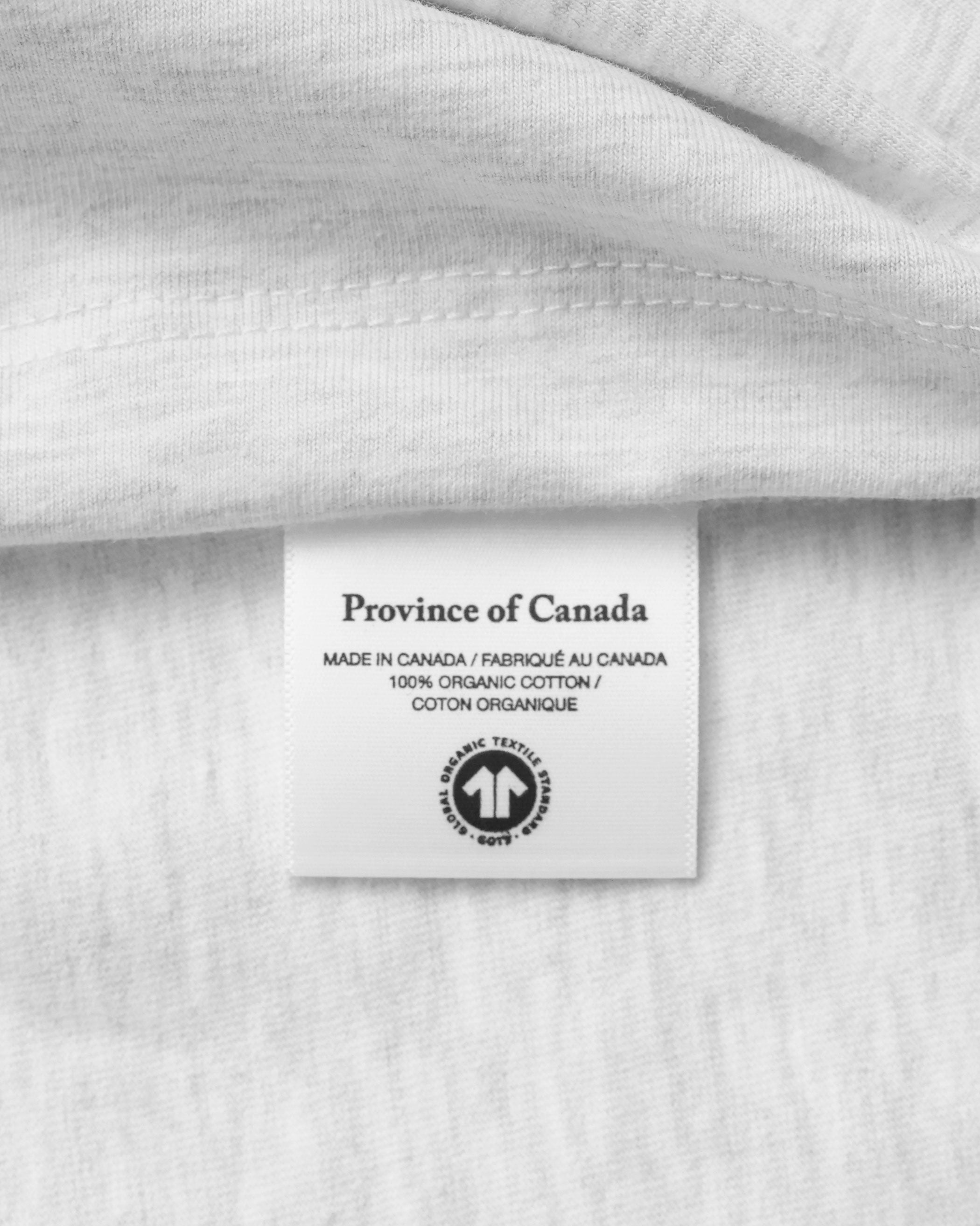 Made in Canada 100% Organic Cotton Monday Crop Top Cloud - Province of Canada