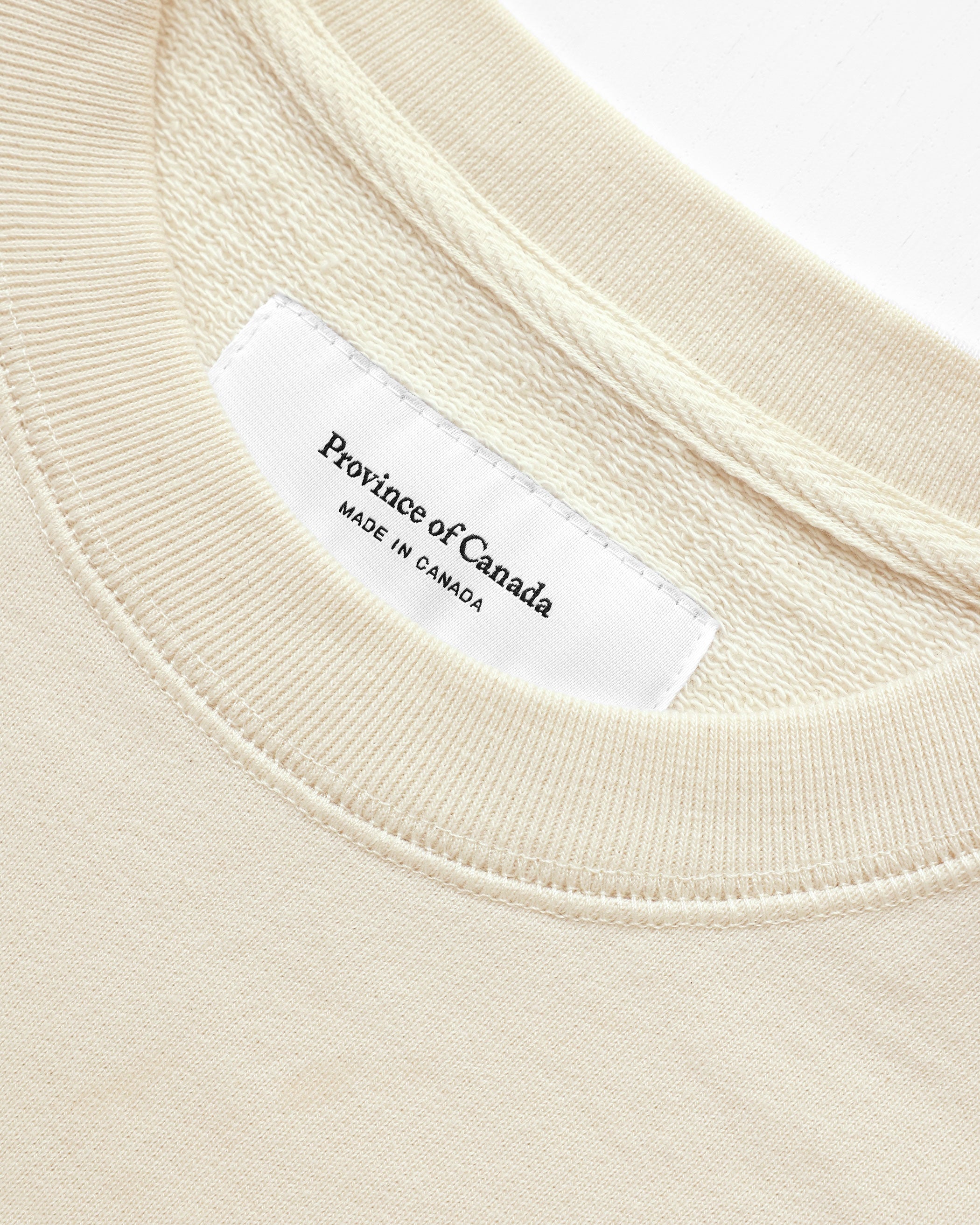 Made in Canada 100% Organic Cotton Football Helvetica Sweatshirt Natural - Unisex - Province of Canada