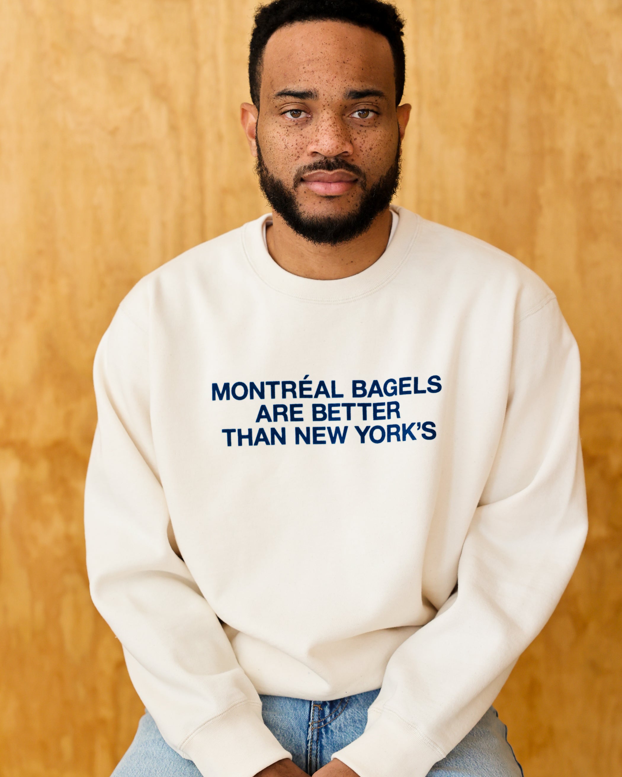 Made in Canada Montreal Bagels Sweatshirt Cream - Unisex - Province of Canada