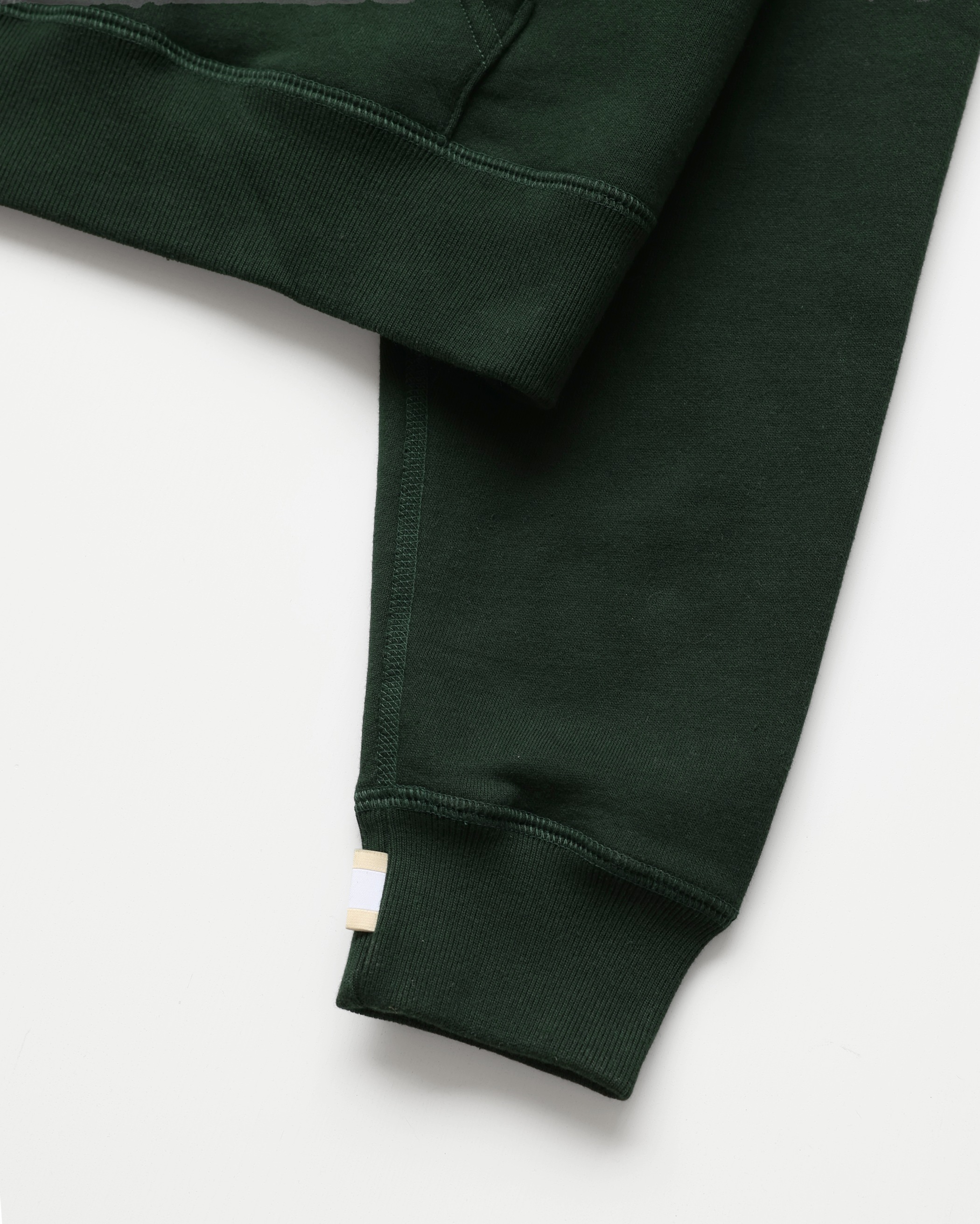 Made in Canada Fleece Flag Fleece Crop Hoodie Forest Province of Canada