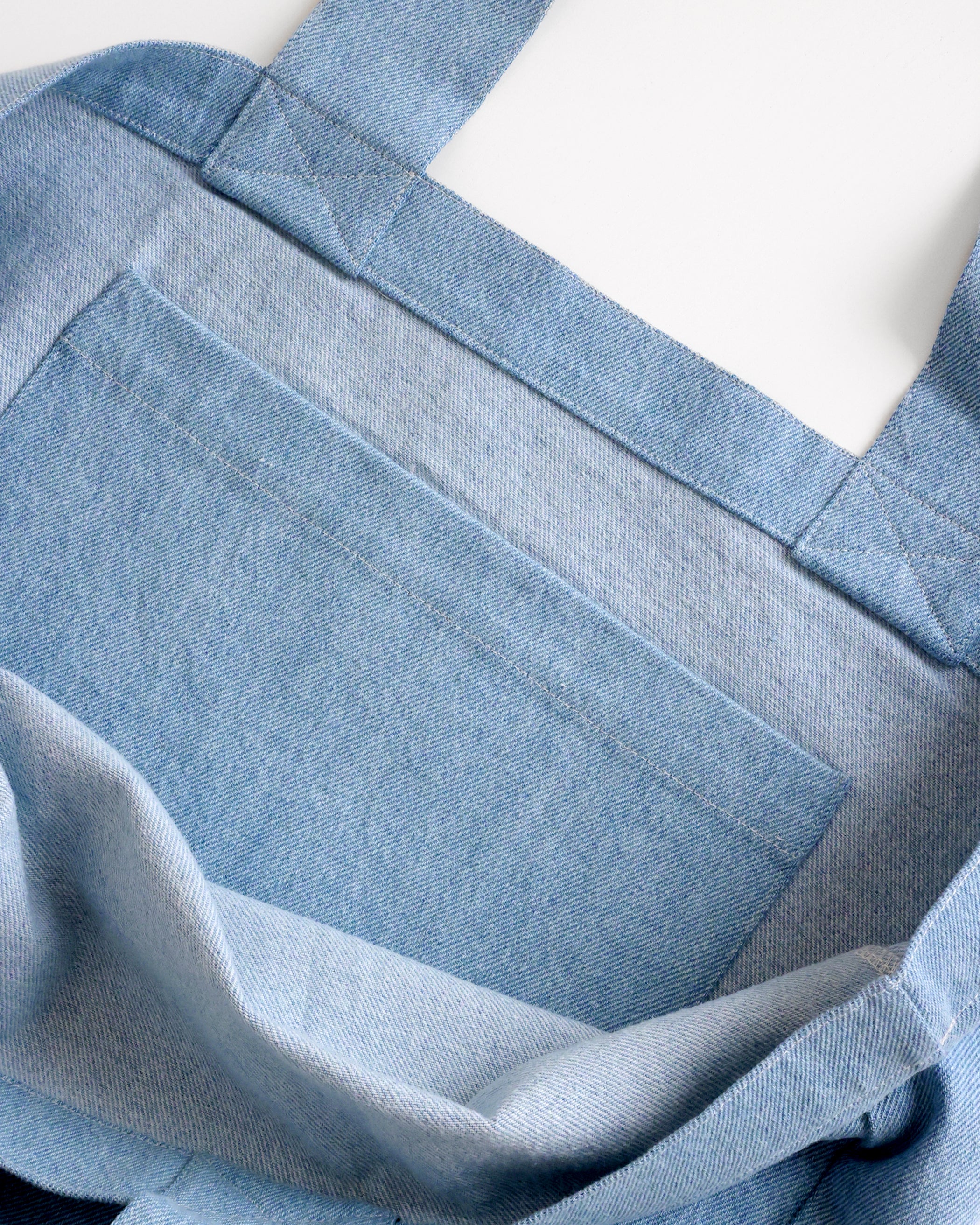 100% Cotton Made in Canada Large Wordmark Tote Bag Denim - Province of Canada