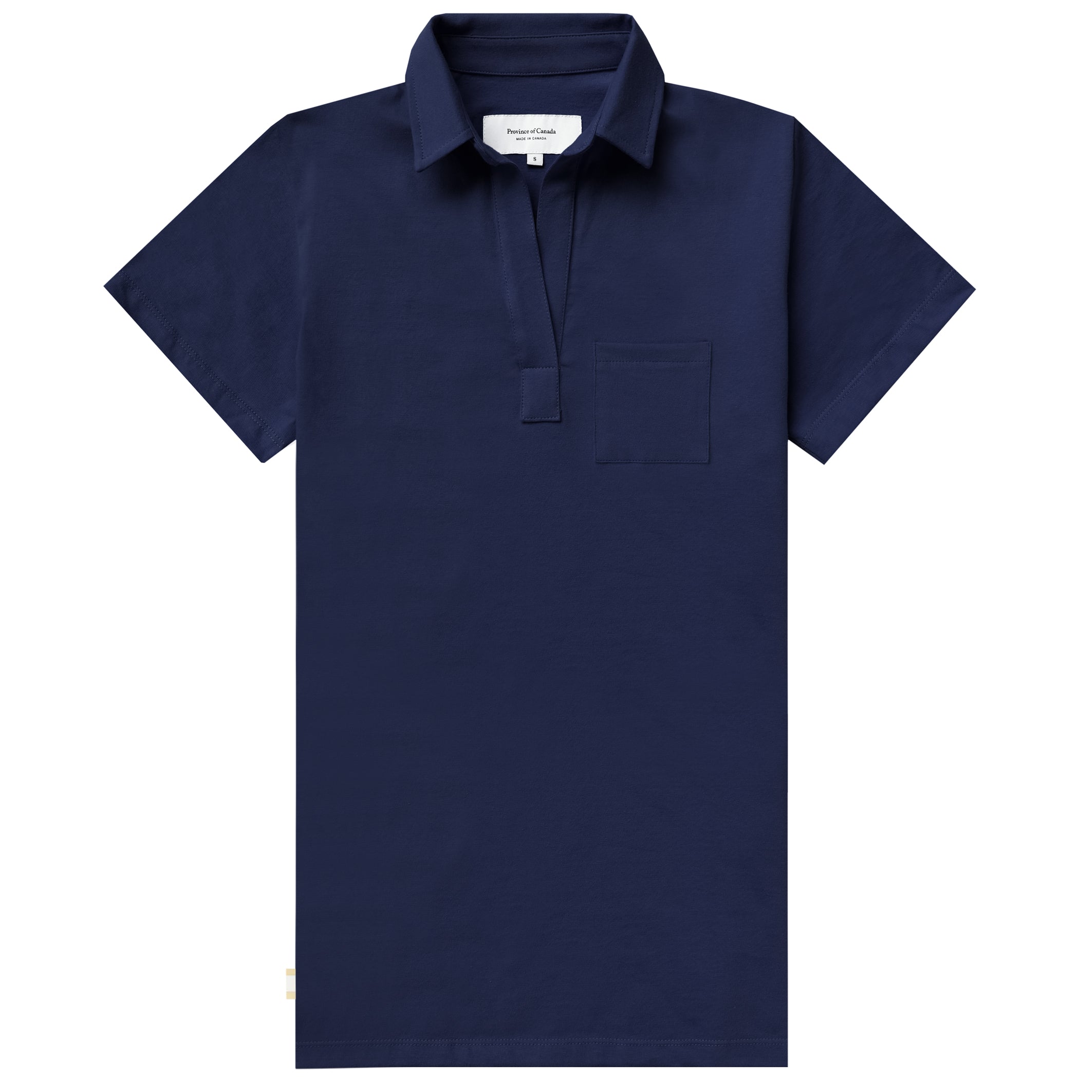 Made in Canada 100% Cotton Popover Dress Navy Blue - Province of Canada