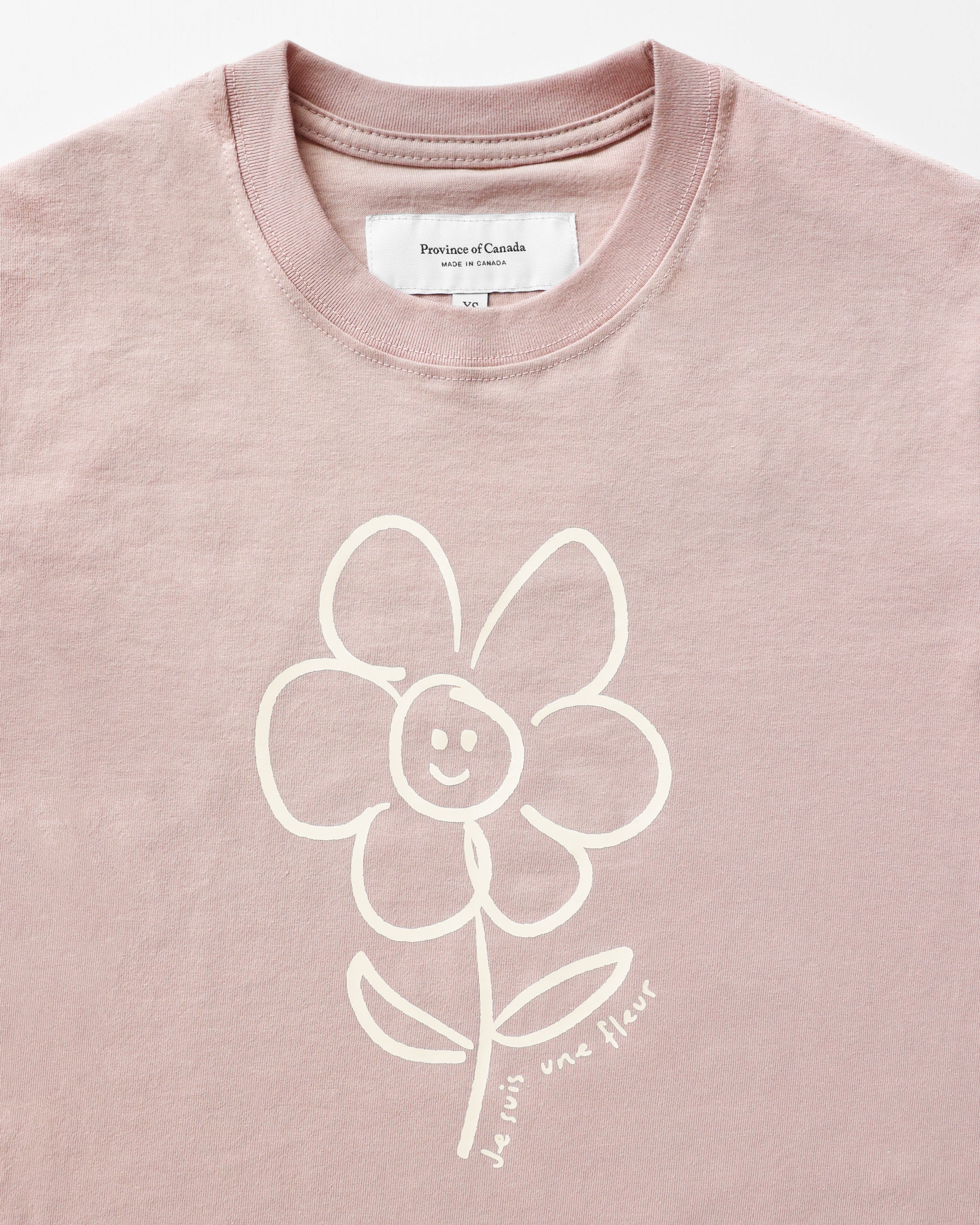 100% Organic Cotton Made in Canada Monday Tee T-Shirt Dusk Dirty Pink Champagne - Province of Canada