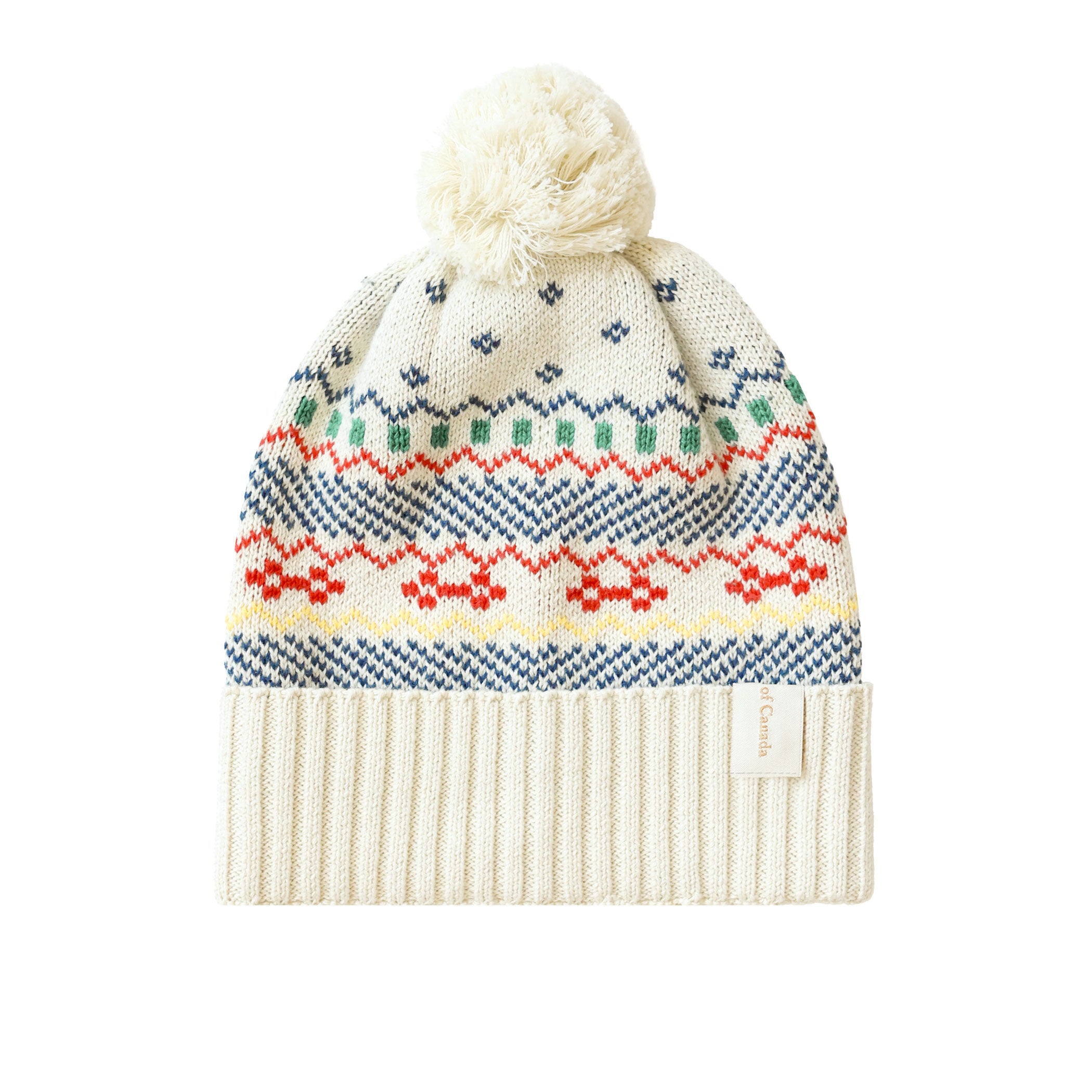 Made in Canada 100% Cotton Fair Isle Cotton Knit Toque - Province of Canada