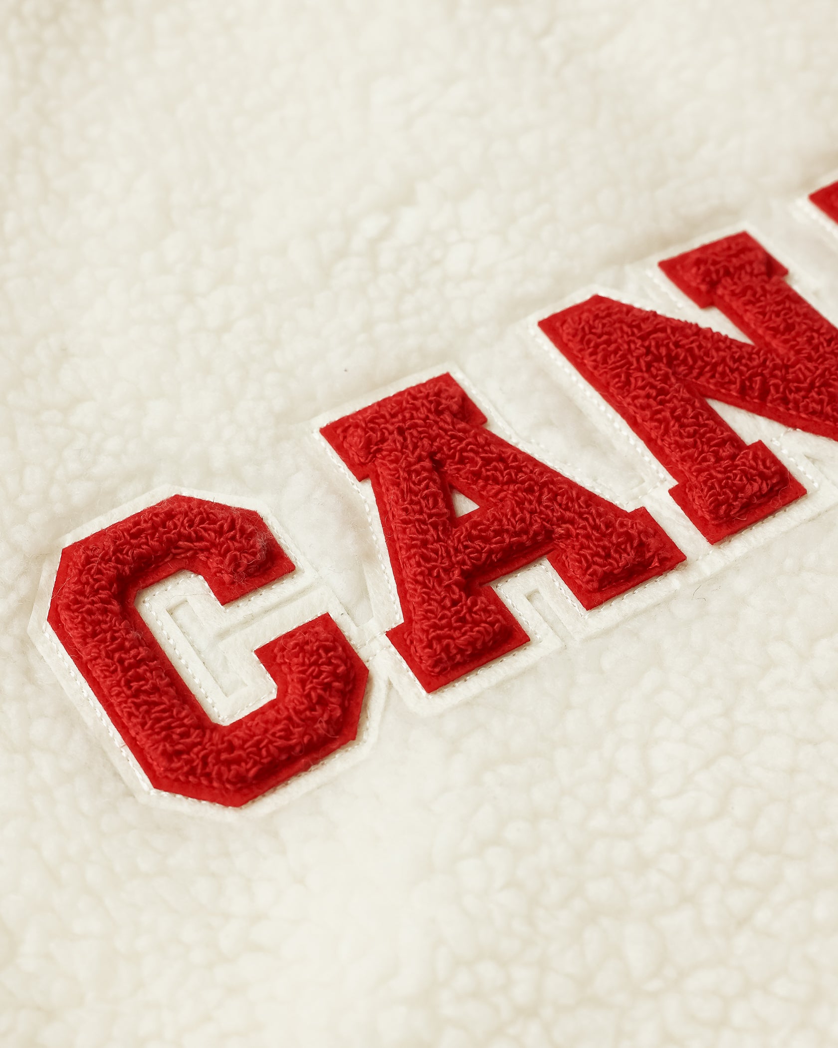 Made in Canada Limited Edition Province of Canada x Heated Rivalry Fleece Jacket Red Details and Cream Fleece