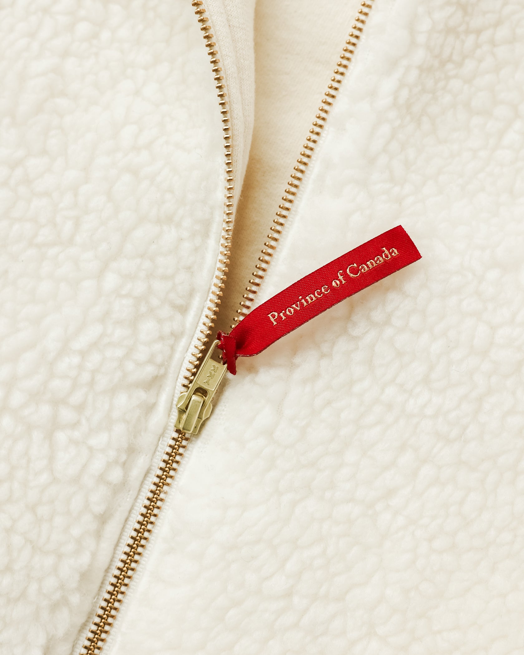 Made in Canada Limited Edition Province of Canada x Heated Rivalry Fleece Jacket Red Details and Cream Fleece