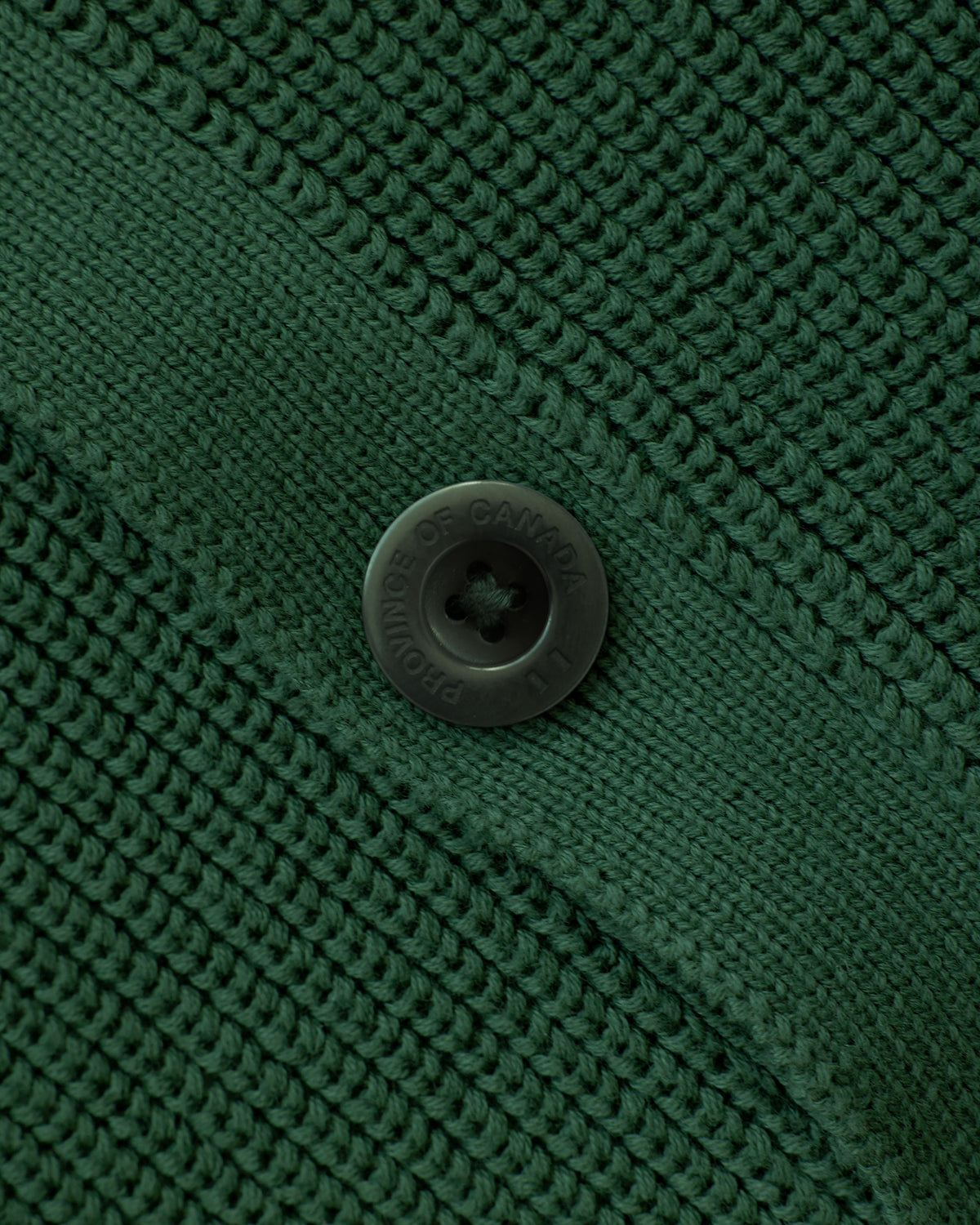 Made in Canada 100% Cotton Knit Cardigan Forest - Unisex - Province of Canada