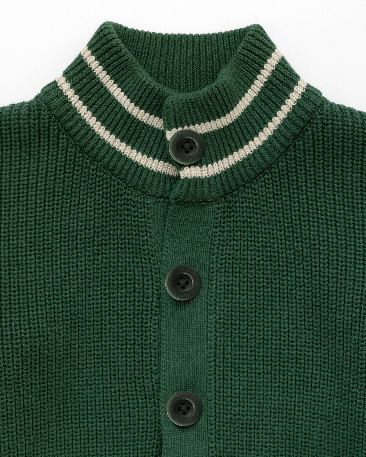 Made in Canada 100% Cotton Knit Cardigan Forest - Unisex - Province of Canada