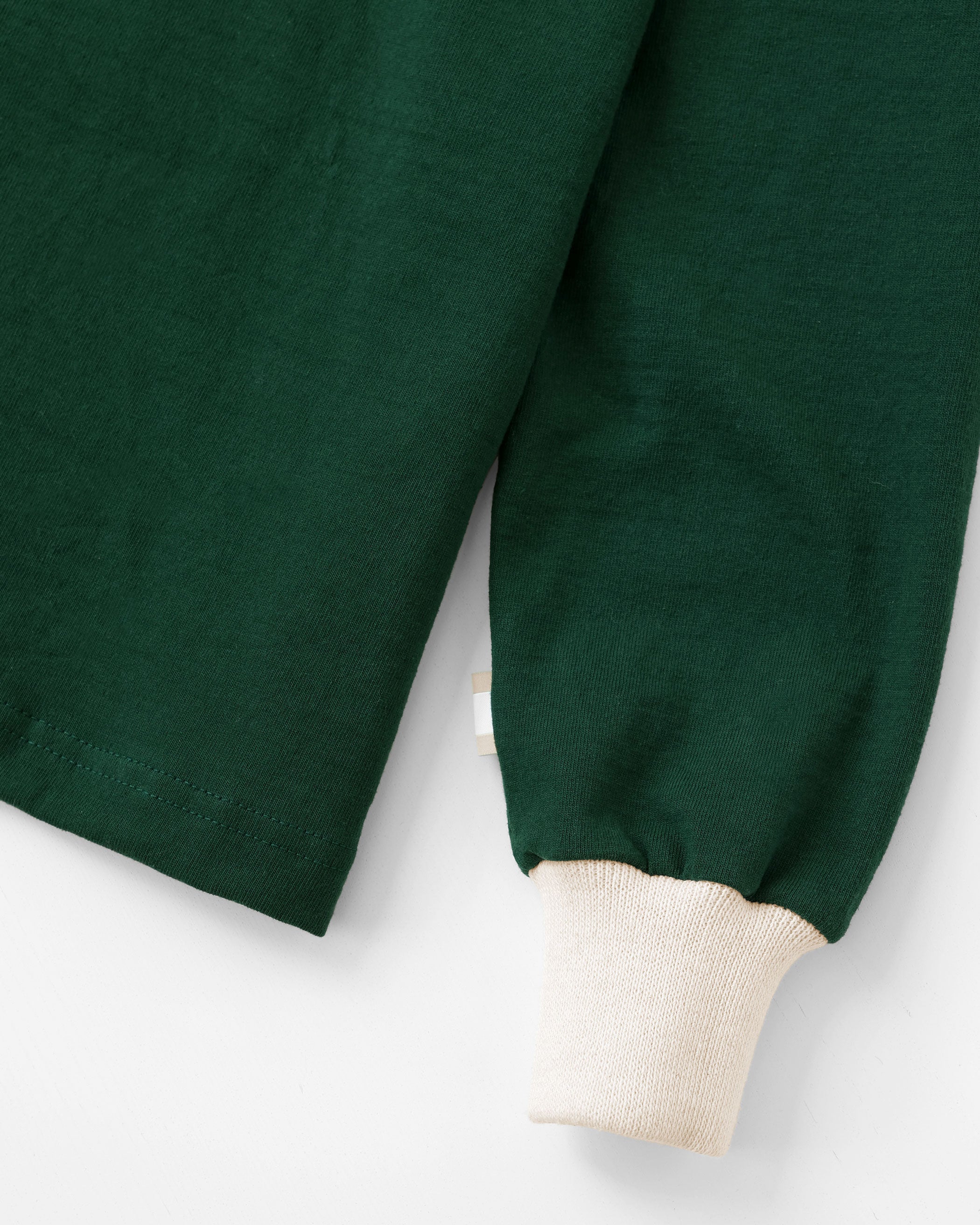 Made in Canada 100% Cotton Canada Crest Long Sleeve Polo Forest - Unisex - Province of Canada
