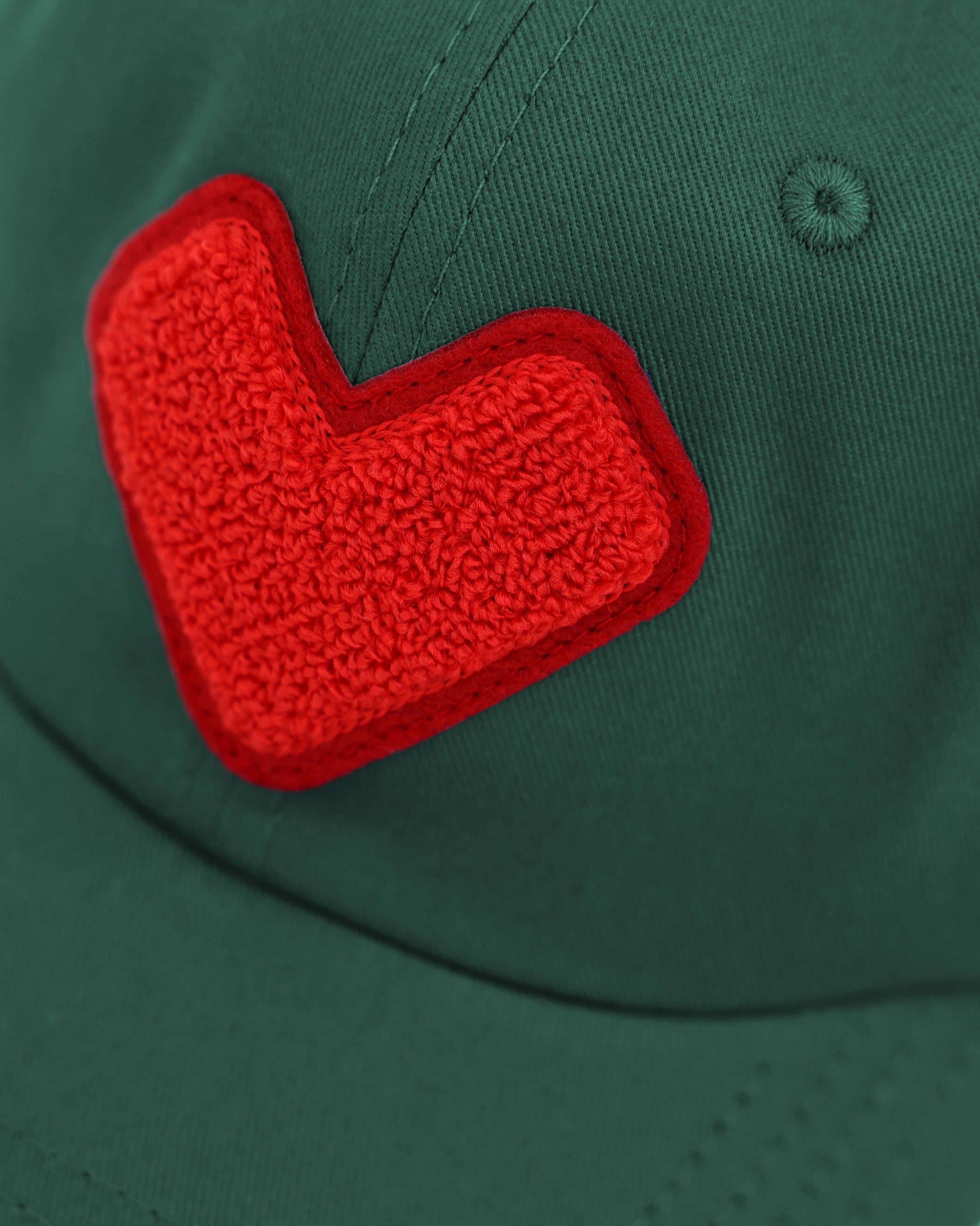 Made in Canada 100% Cotton Kids Heart Baseball Hat Forest Green - Province of Canada