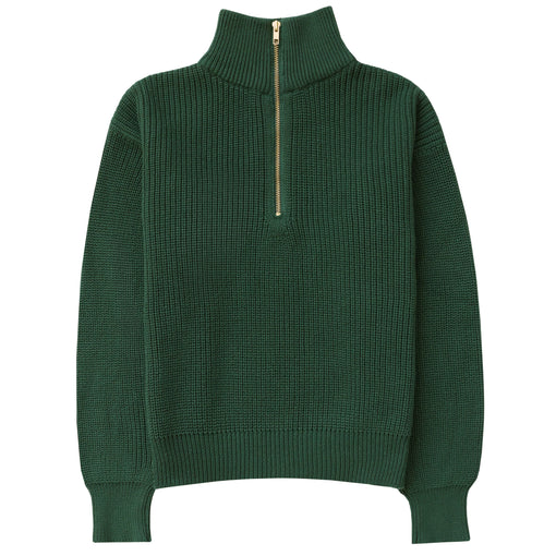 Made in Canada 100% Cotton Knit Half Zip Sweater Forest - Unisex - Province of Canada