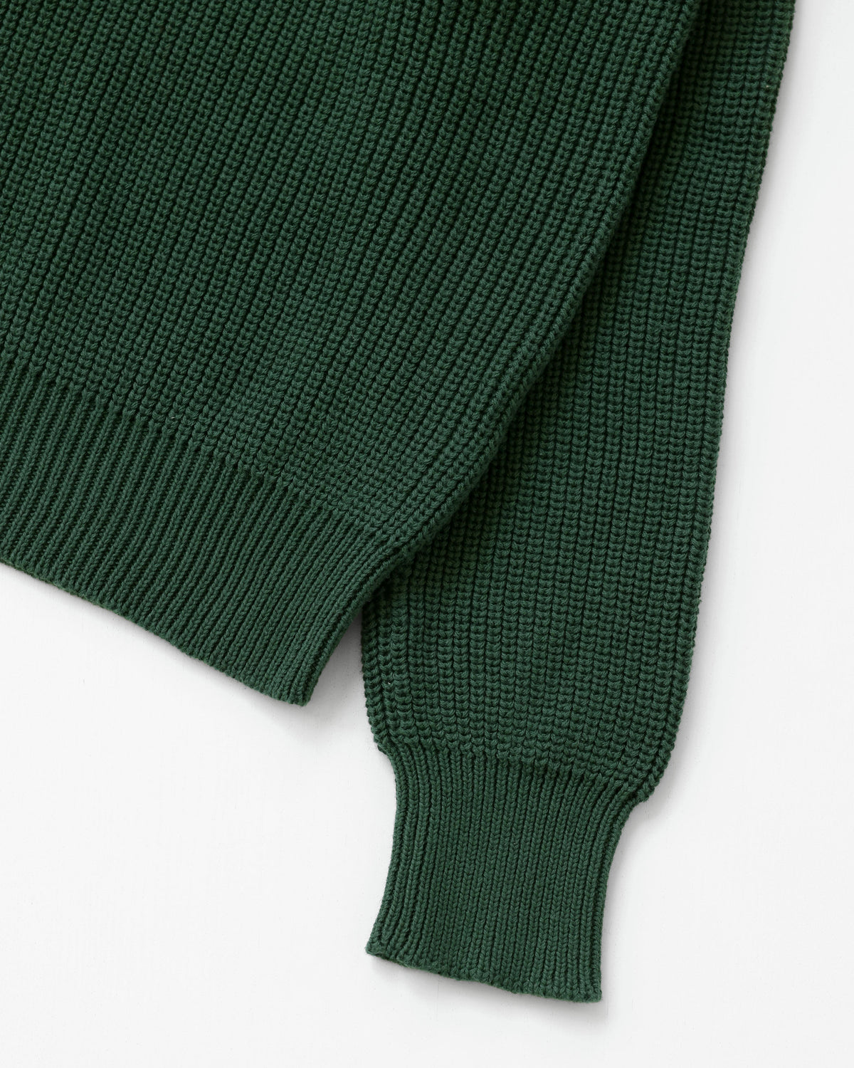 Made in Canada 100% Cotton Knit Half Zip Sweater Forest - Unisex - Province of Canada