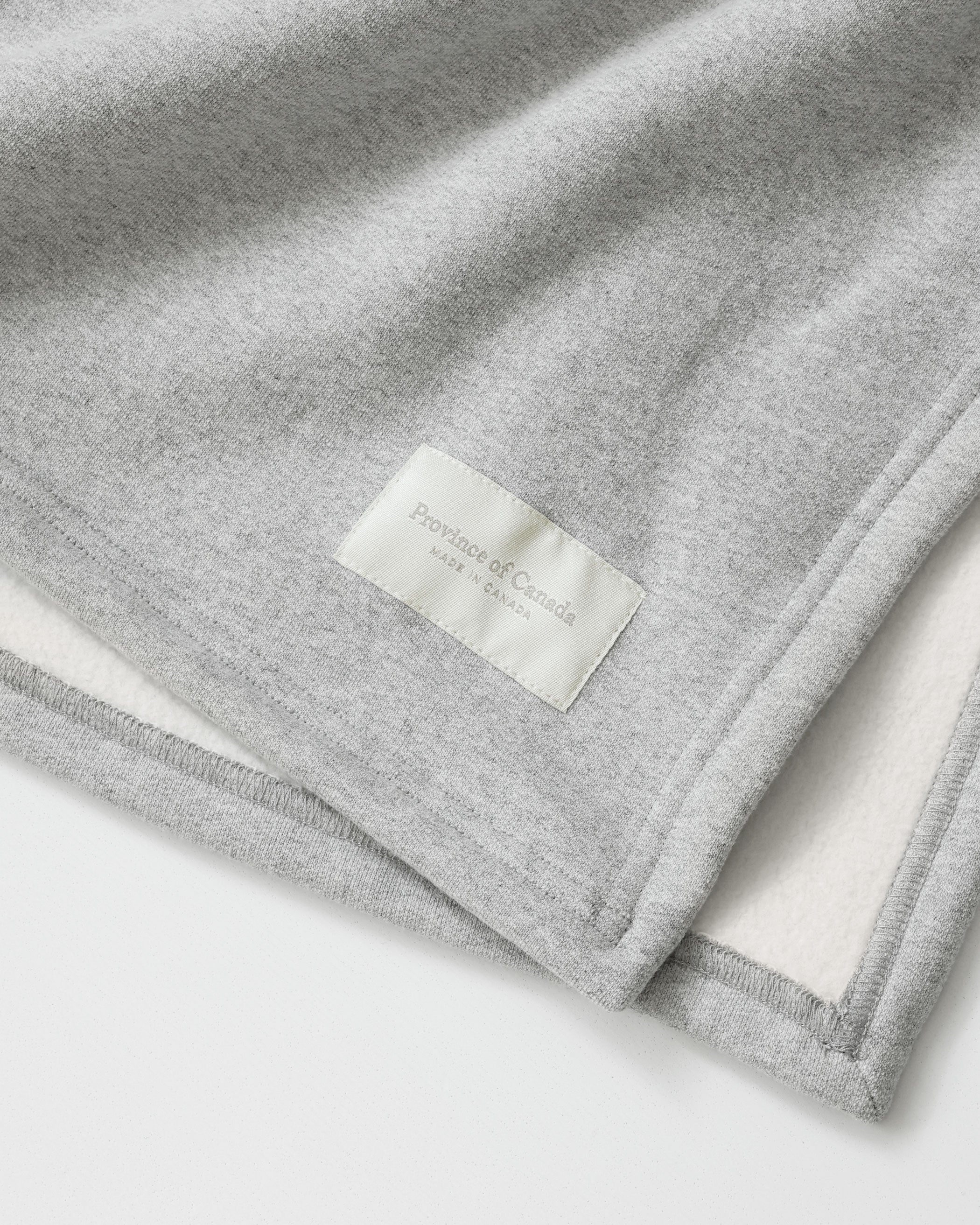 Made in Canada Sweater Cotton Fleece Queen Double Blanket Throw Heather Grey - Province of Canada
