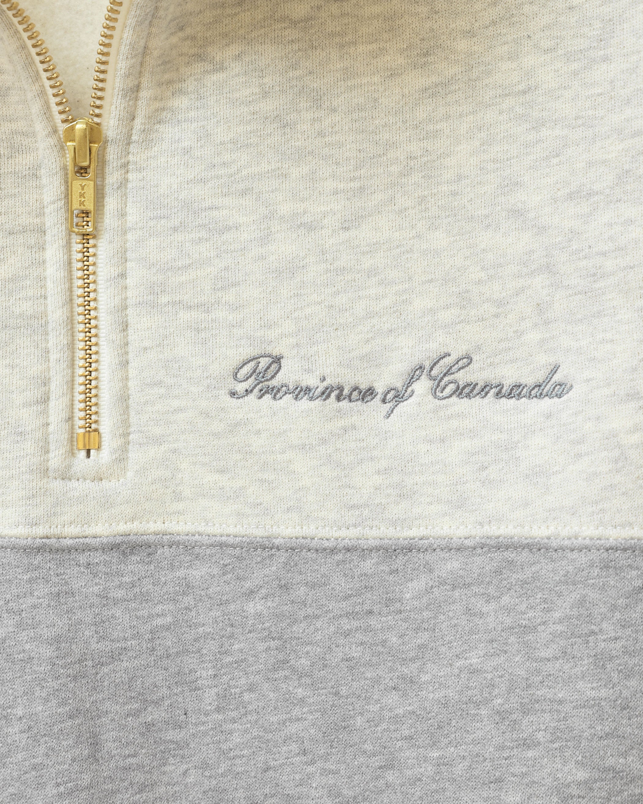 Made in Canada Club Fleece Half Zip Heather Grey - Unisex Province of Canada