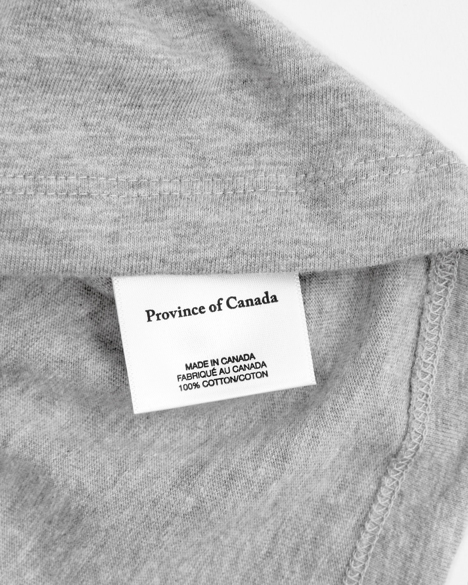 Made in Canada Basketball is Canadian Long Sleeve Tee Heather Grey 100% Cotton - Unisex - Province of Canada