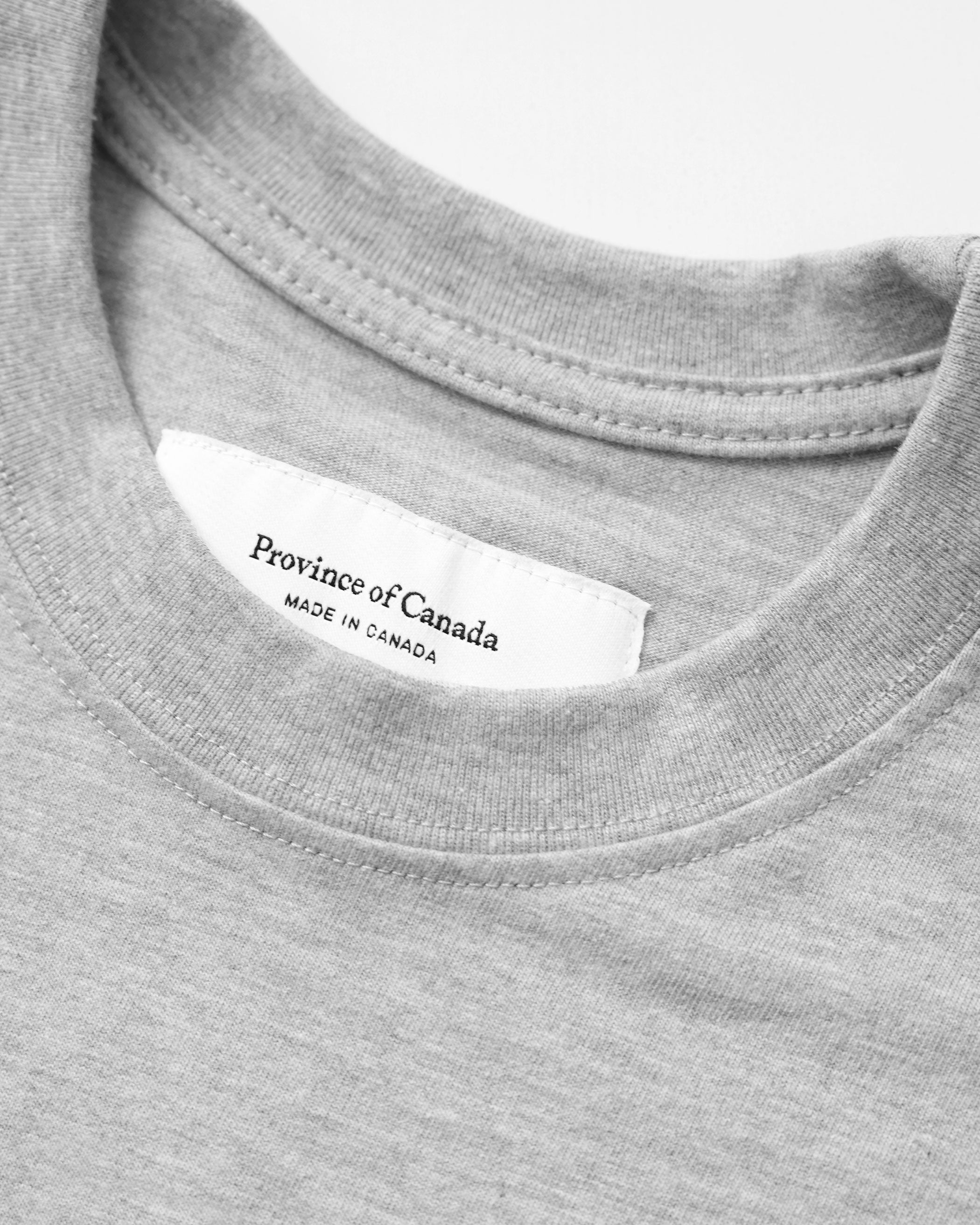 Made in Canada Basketball is Canadian Long Sleeve Tee Heather Grey 100% Cotton - Unisex - Province of Canada