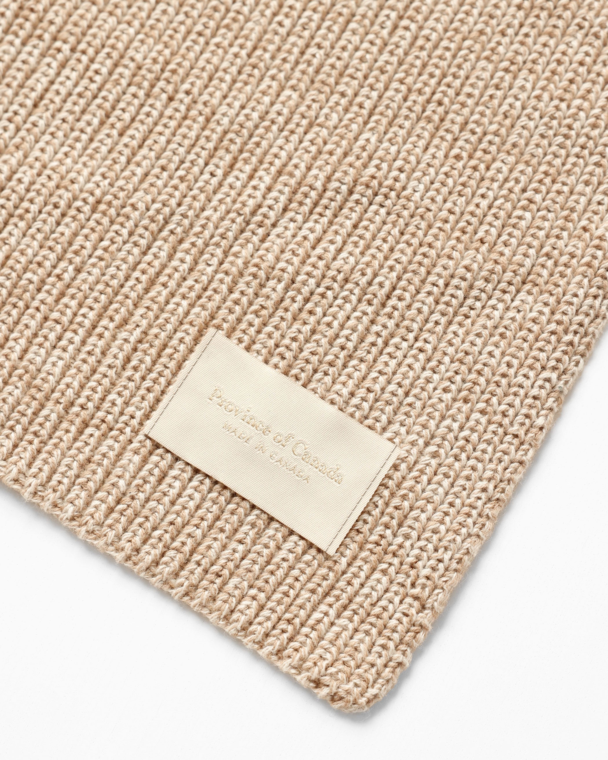 Made in Canada 100% Cotton Cotton Knit Scarf Heather Beige - Province of Canada