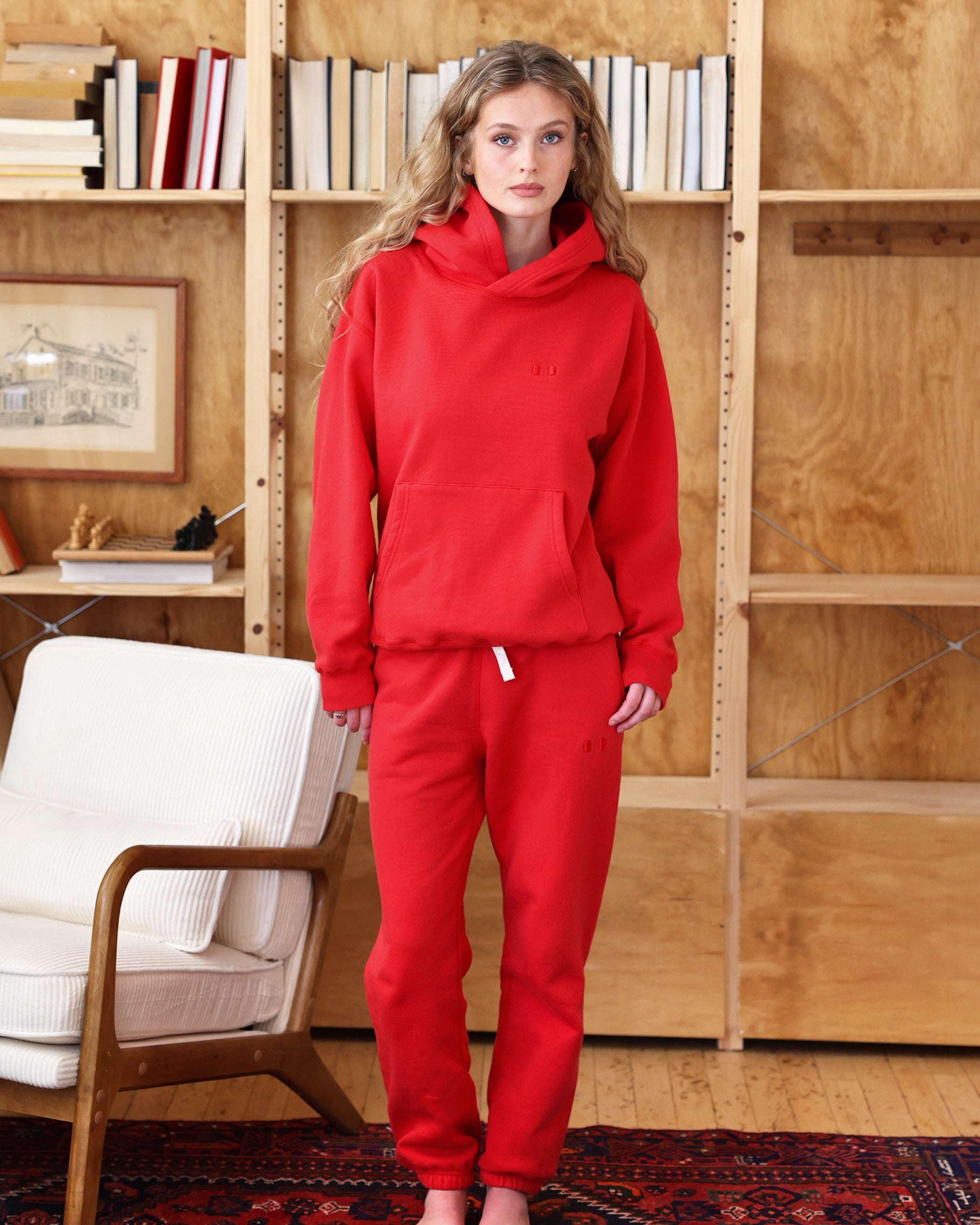 Made in Canada Flag Fleece Sweatpant Red - Unisex - Province of Canada