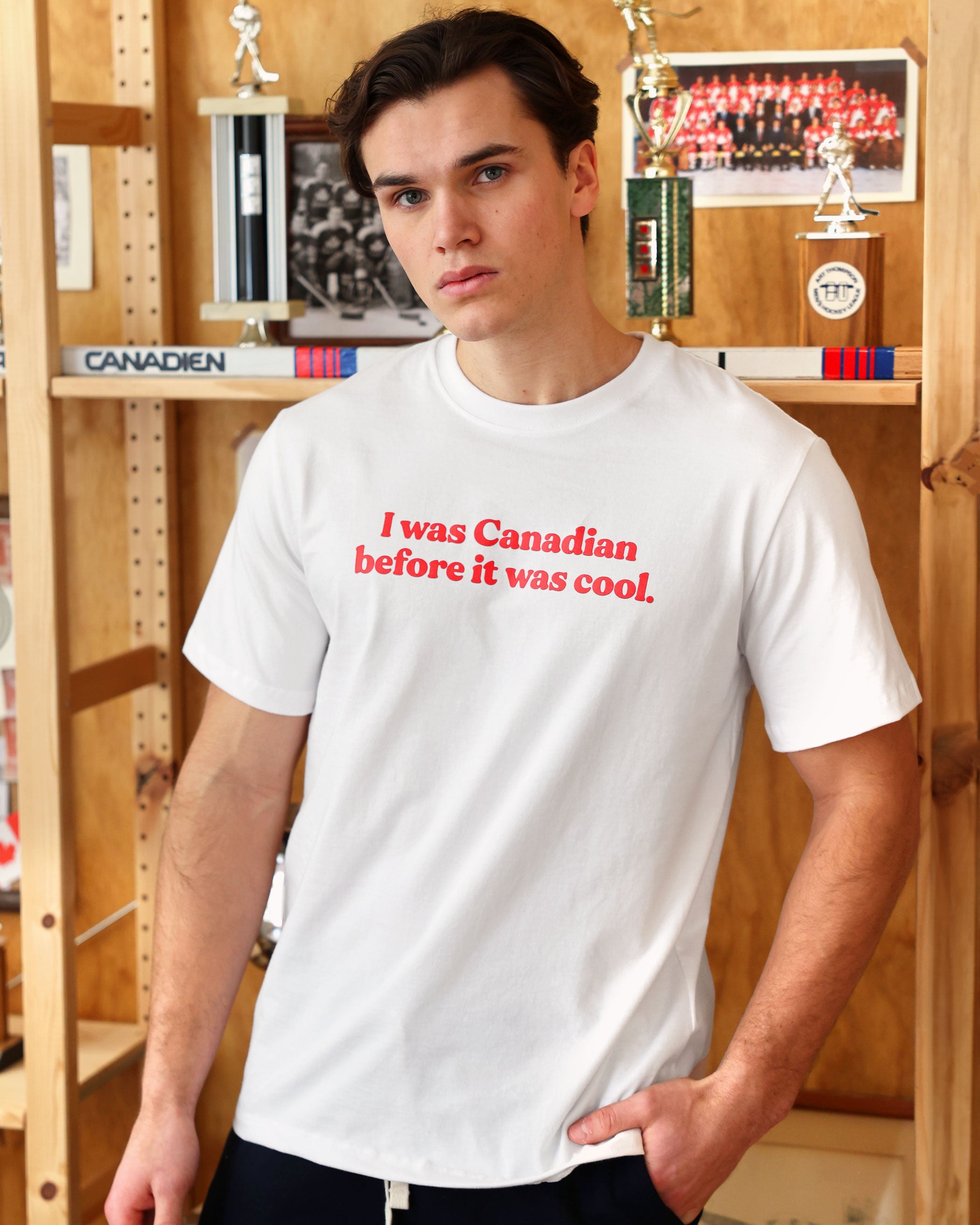 Made in Canada 100% Cotton Cool Canadian Tee White Natural - Province of Canada