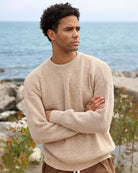 Made in Canada Cotton Knit Sweater Heather Taupe 100% Cotton - Unisex - Province of Canada