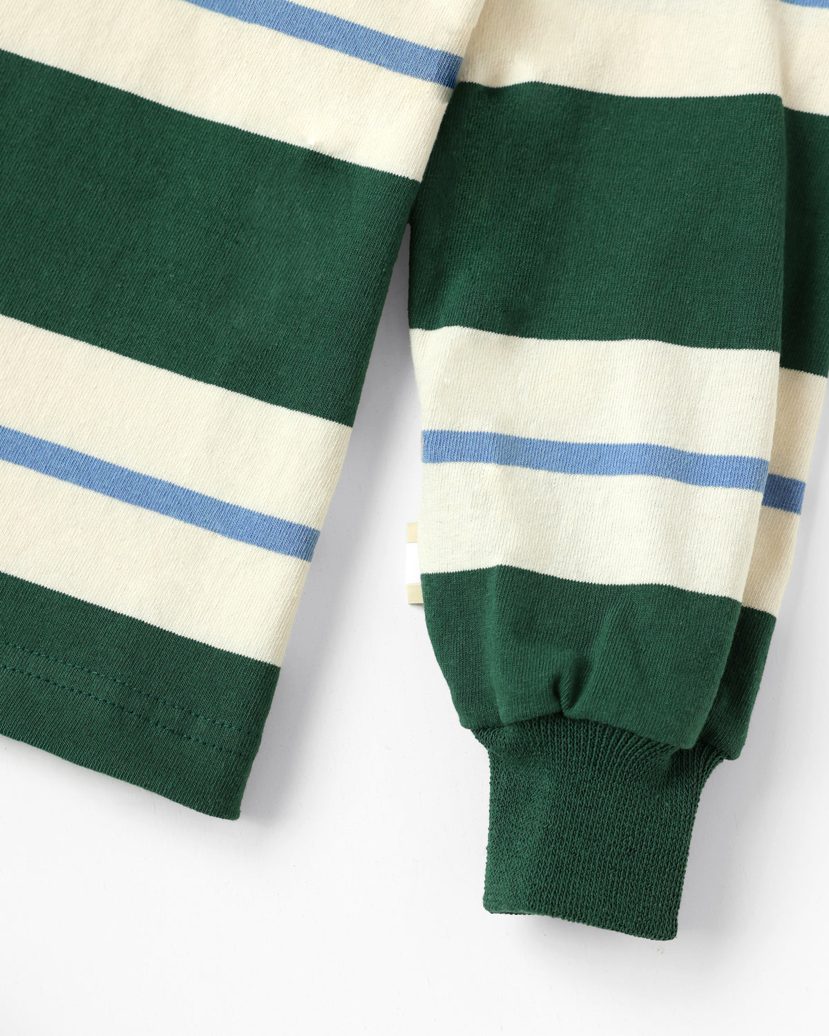 Made in Canada - Green Blue Stripe Hollis Rugby Shirt - Unisex - Province of Canada