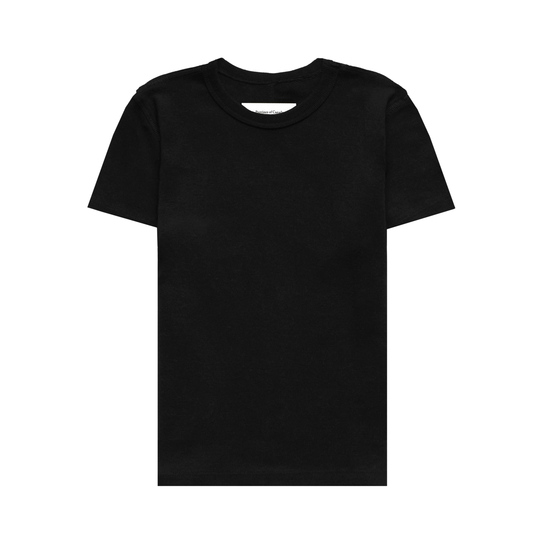 Made in Canada Fitted Rib Tee Black 100% Organic Cotton - Province of Canada