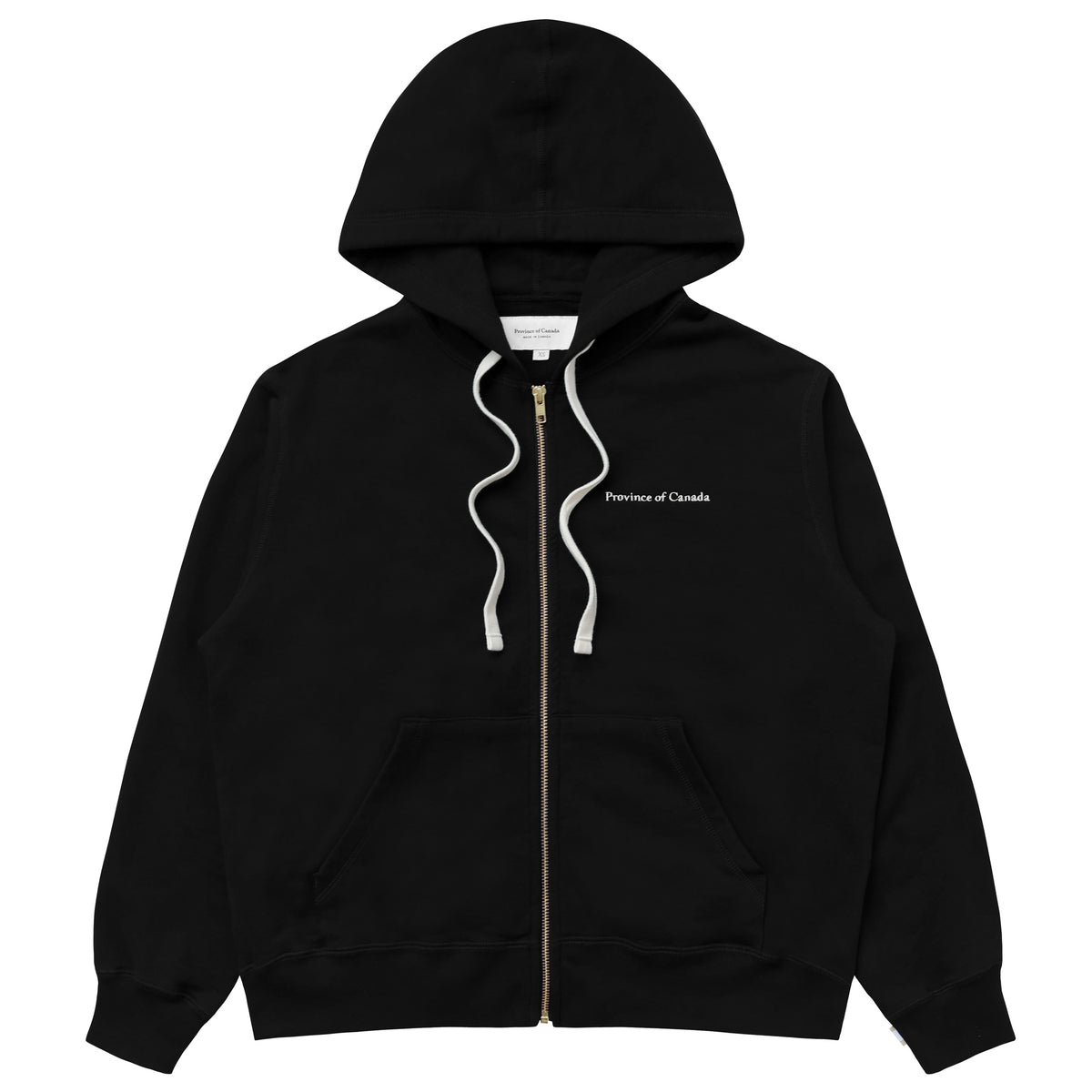 French Terry Zip Hoodie Black - Unisex