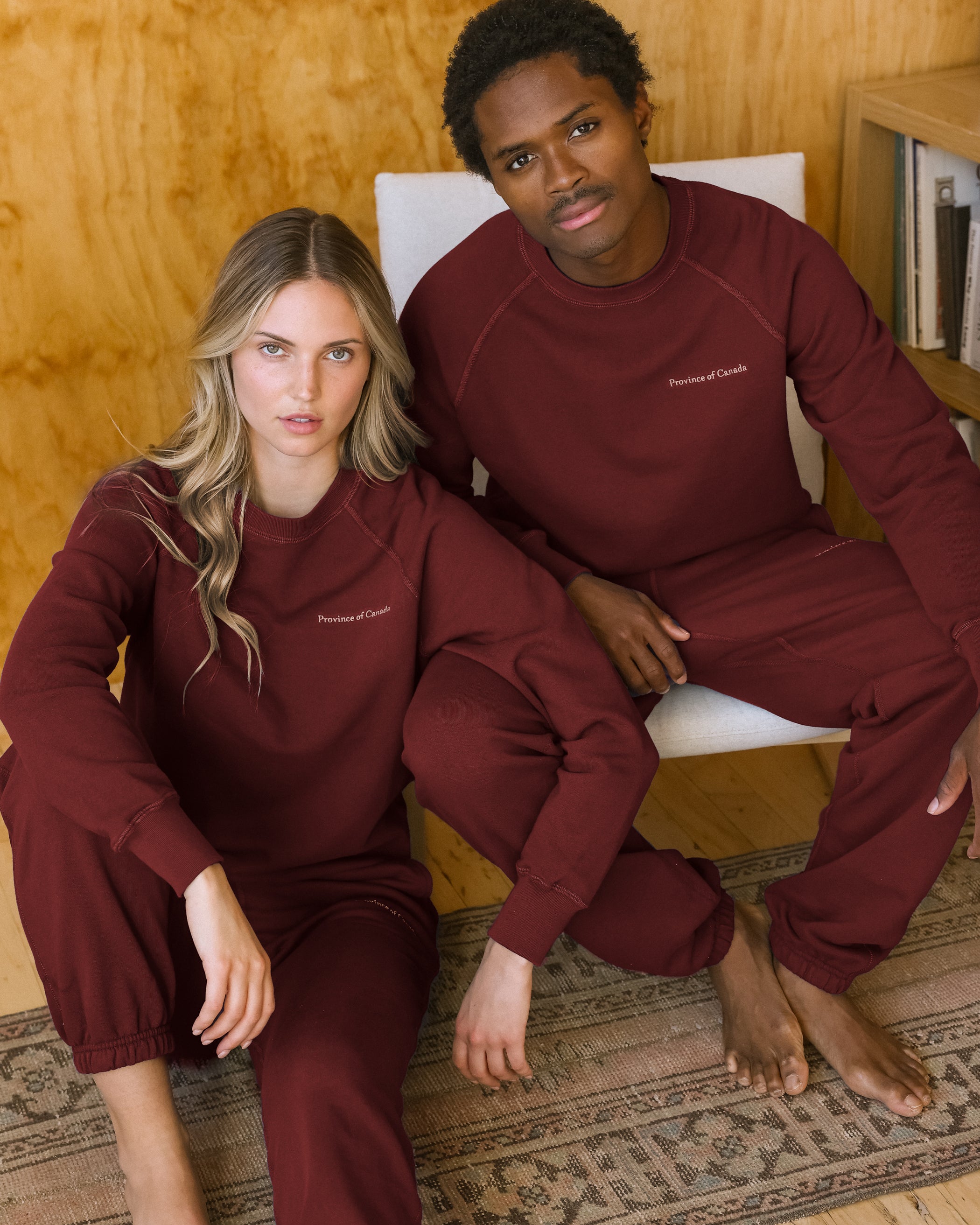 Made in Canada 100% Cotton French Terry Sweatshirt Burgundy - Unisex - Province of Canada