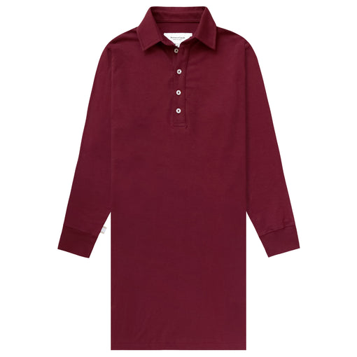 Made in Canada Sunday Polo Long Sleeve Dress Burgundy - Province of Canada