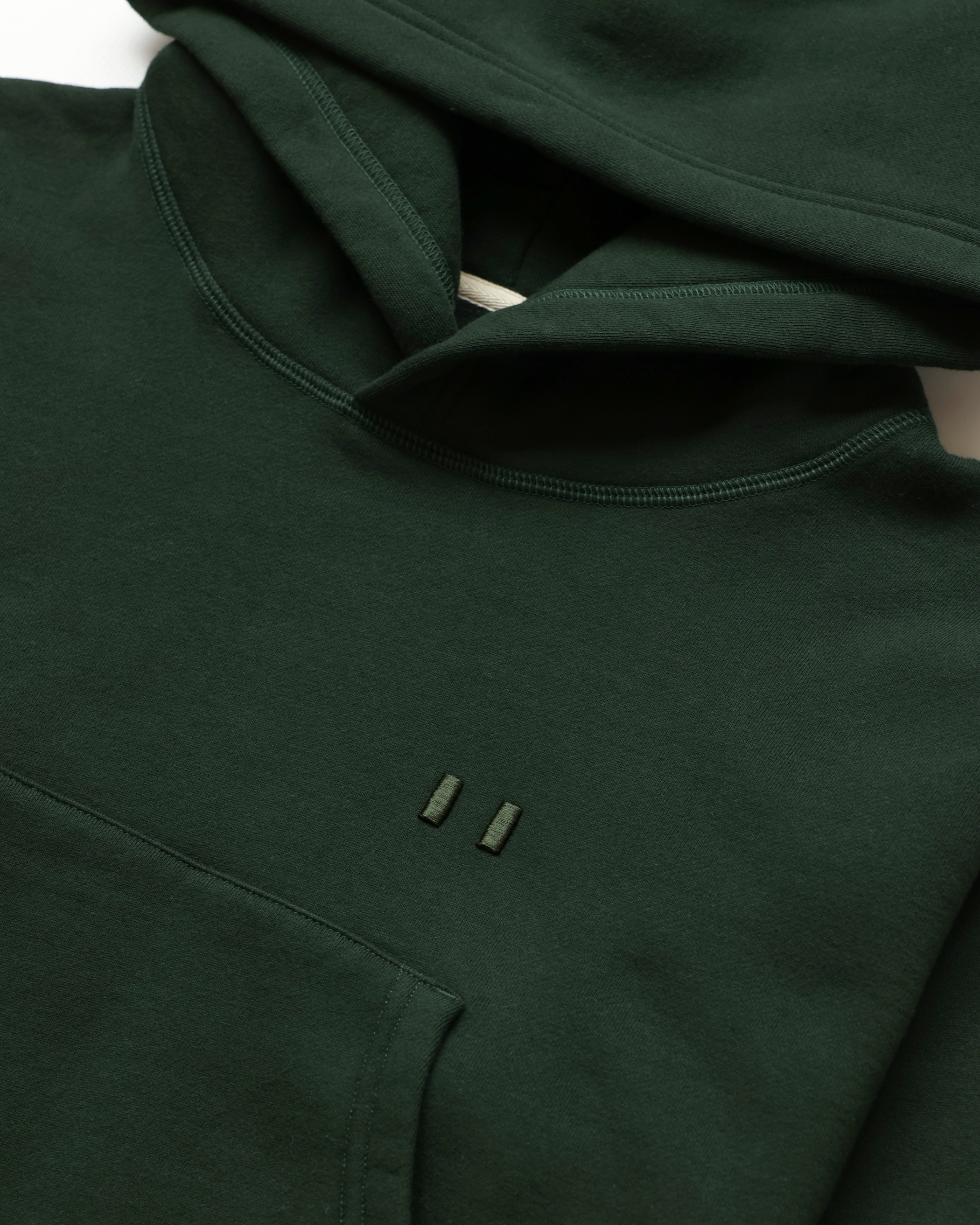 Made in Canada Fleece Flag Fleece Crop Hoodie Forest Province of Canada