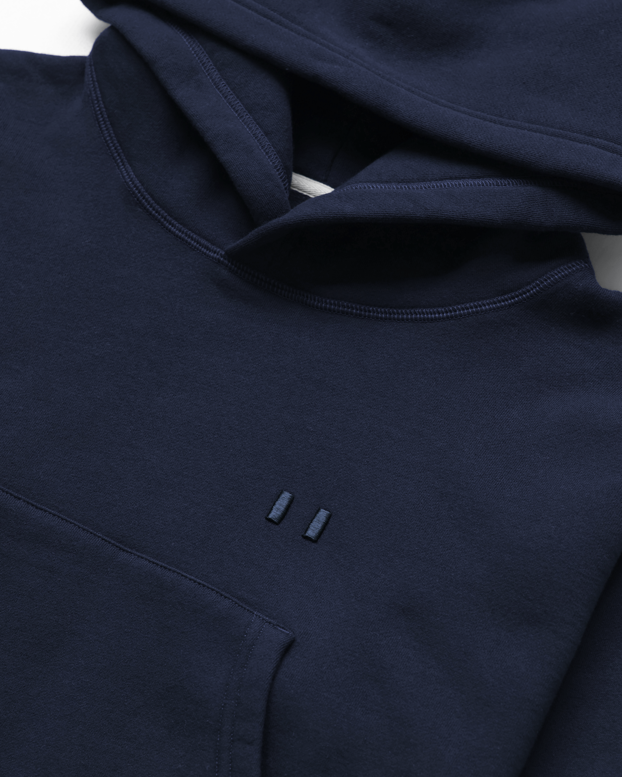Made in Canada Flag Fleece Crop Hoodie Navy - Province of Canada