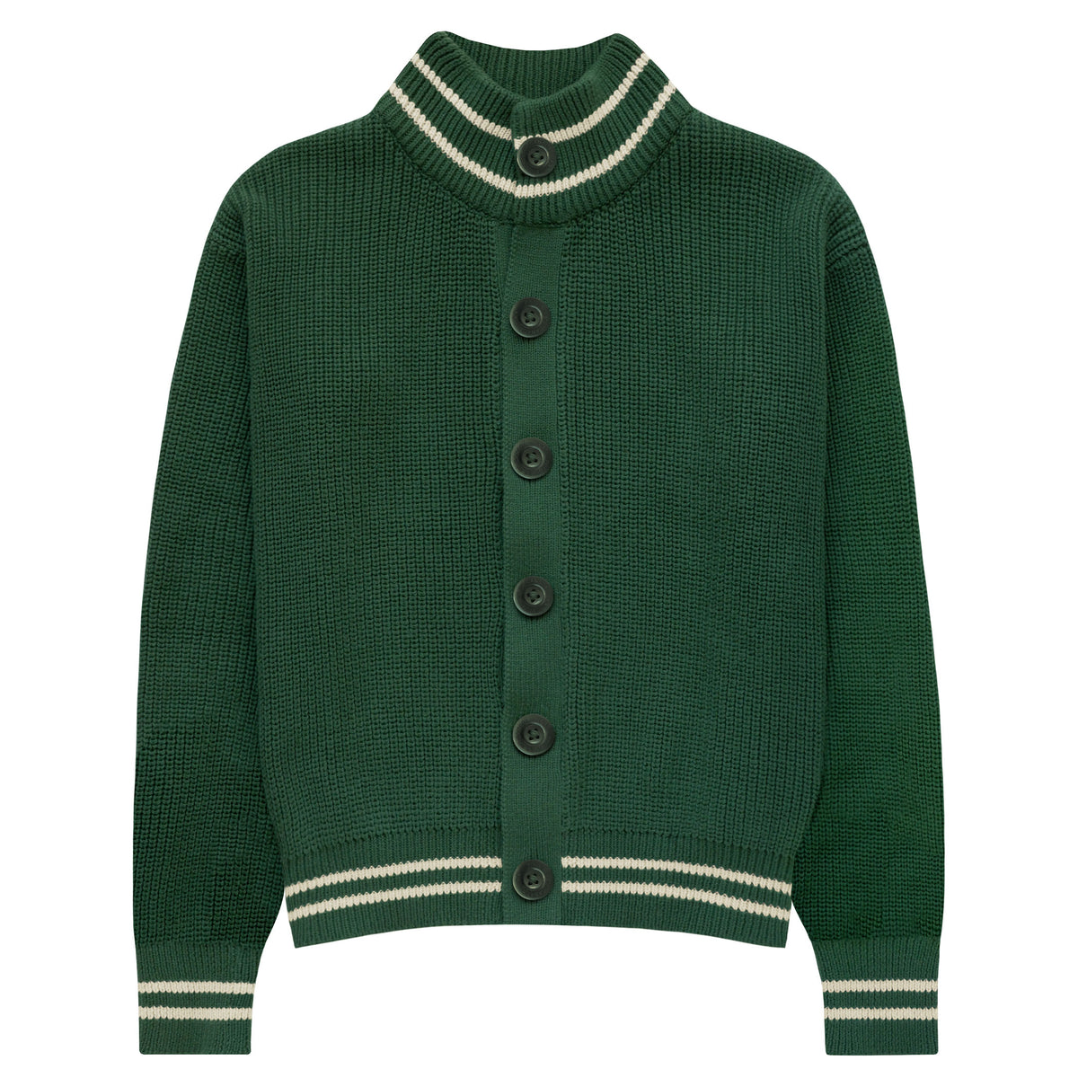 Made in Canada 100% Cotton Knit Cardigan Forest - Unisex - Province of Canada