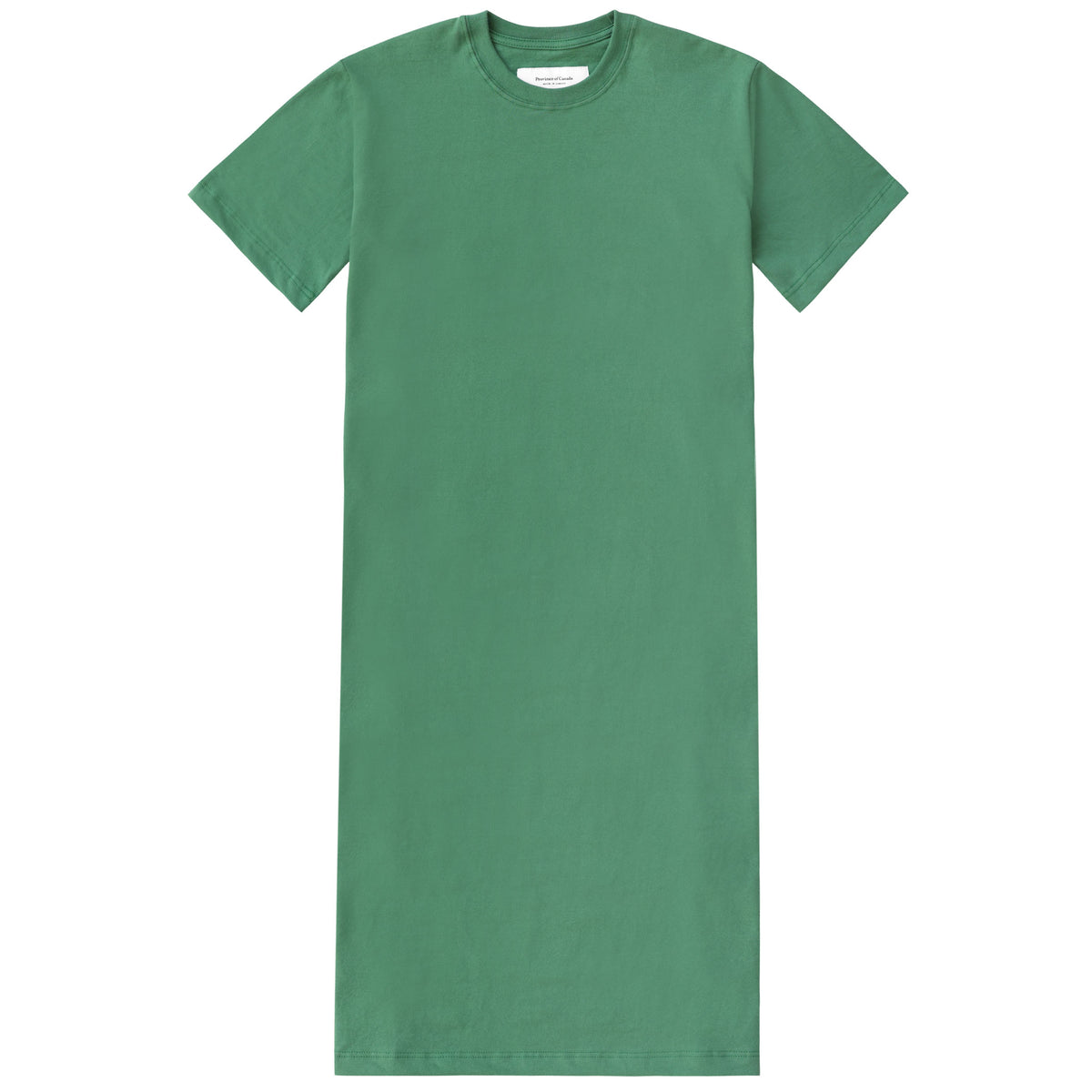 green shoulderless dress Women's 100% Organic Cotton T-Shirt Dress XS / Peacock
