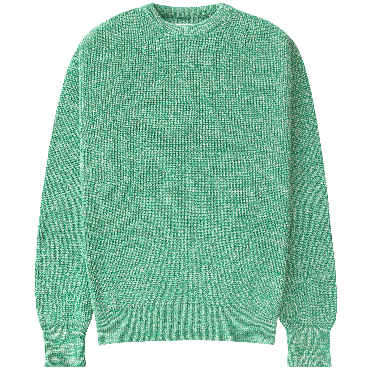 Cotton Knit Sweater Heather Green - Unisex - Made in Canada